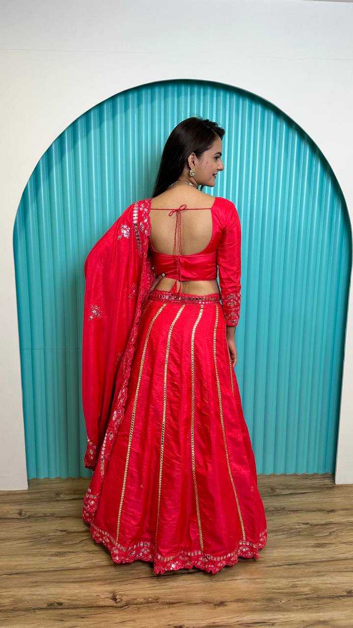 YNF SLUB SILK KESH270 1089  LEHENGAS WHOLESALE PINK SILK LEHENGAS WITH CANCAN MANUFACTURER 