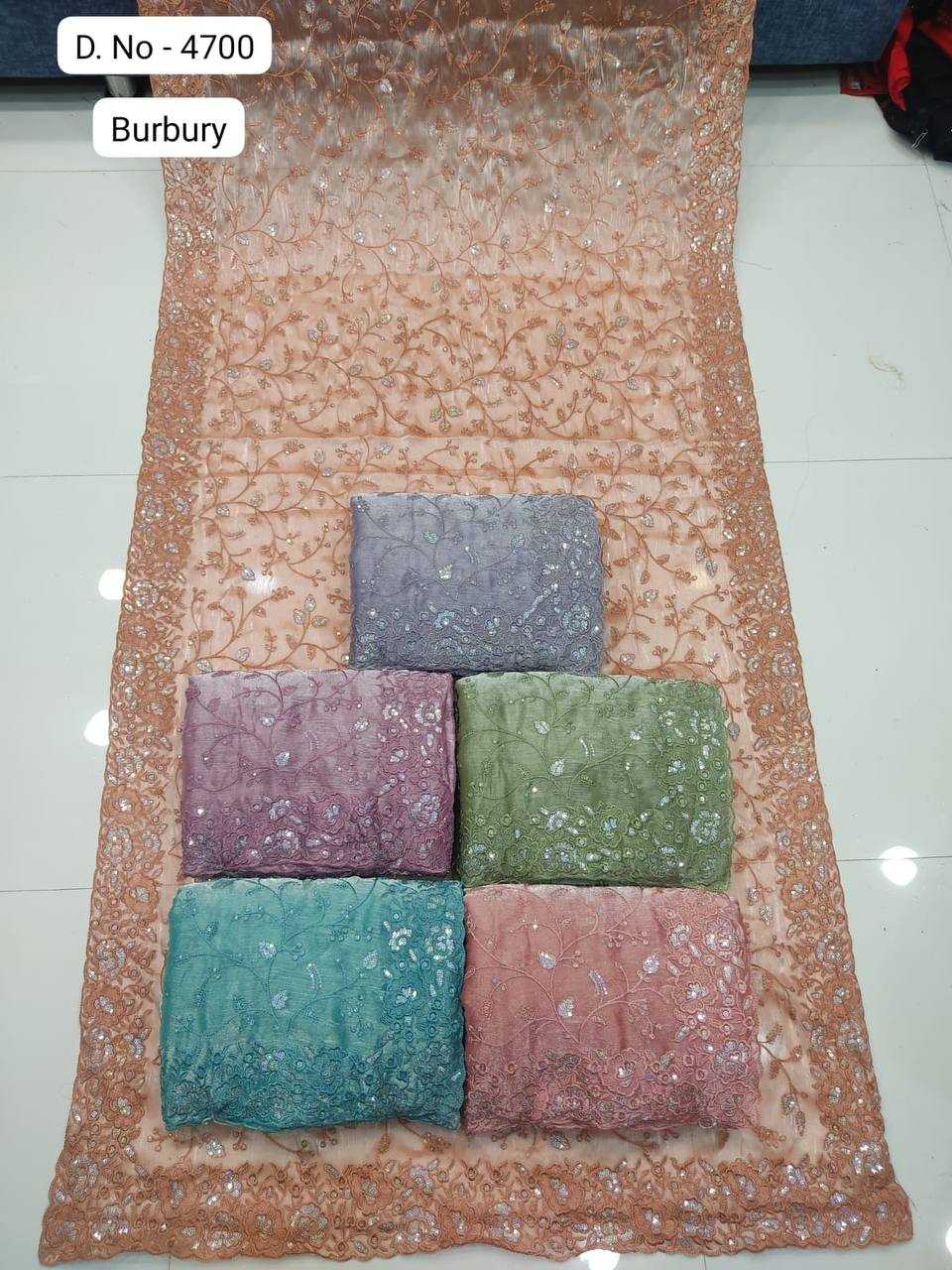 YNF SOFT BURBURY KESH114 4700 SAREES WHOLESALE SEQUINS HEAVY CUT WORK FANCY SAREES MANUFACTURER