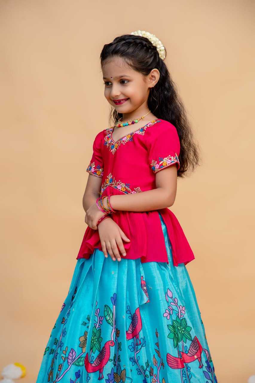 Ynf soft chinon KESH109 RRKT88 Kids Wear Wholesale Kids Lehenga Kids Traditional Outfits Baby Girl Lehenga Manufacturer