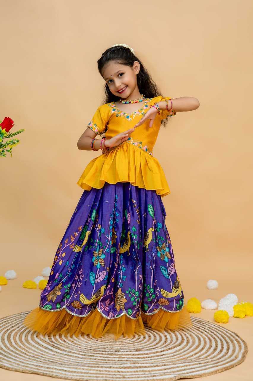 Ynf soft chinon KESH109 RRKT88 Kids Wear Wholesale Kids Lehenga Kids Traditional Outfits Baby Girl Lehenga Manufacturer