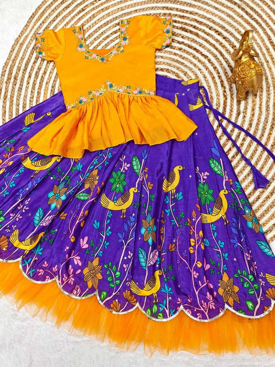 Ynf soft chinon KESH109 RRKT88 Kids Wear Wholesale Kids Lehenga Kids Traditional Outfits Baby Girl Lehenga Manufacturer