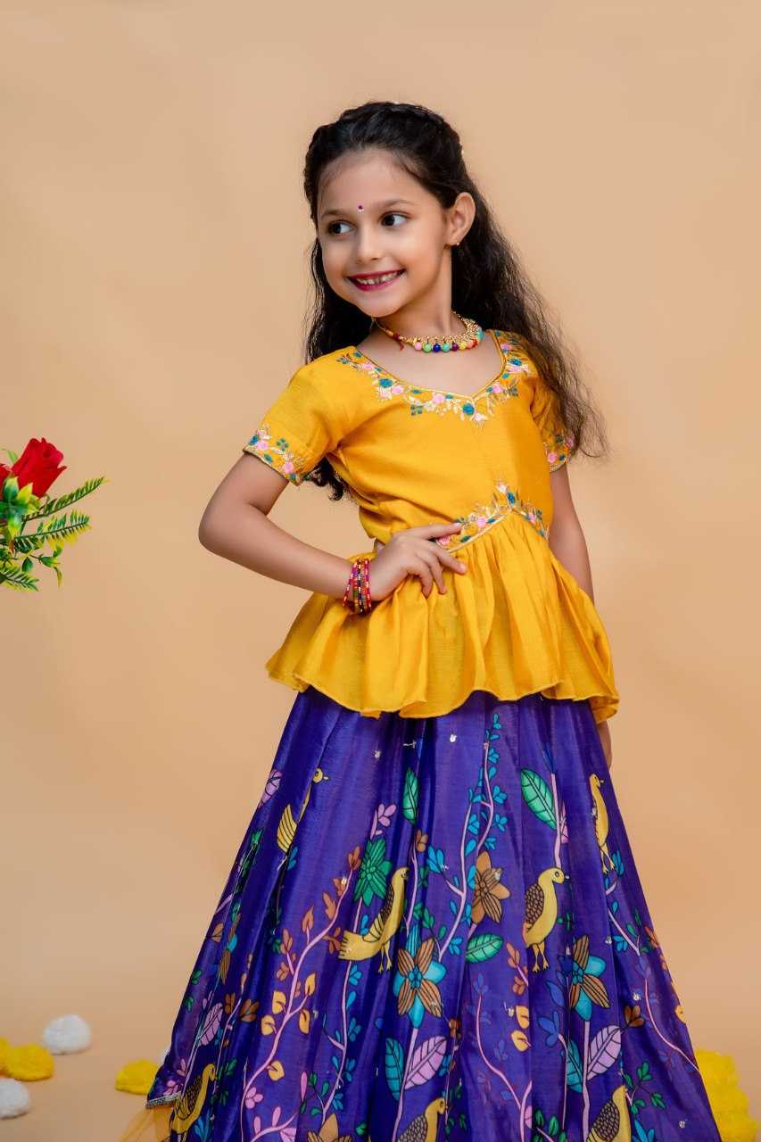 Ynf soft chinon KESH109 RRKT88 Kids Wear Wholesale Kids Lehenga Kids Traditional Outfits Baby Girl Lehenga Manufacturer