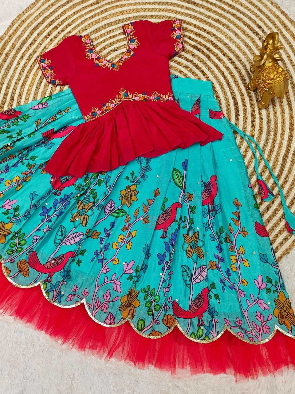 Ynf soft chinon KESH109 RRKT88 Kids Wear Wholesale Kids Lehenga Kids Traditional Outfits Baby Girl Lehenga Manufacturer