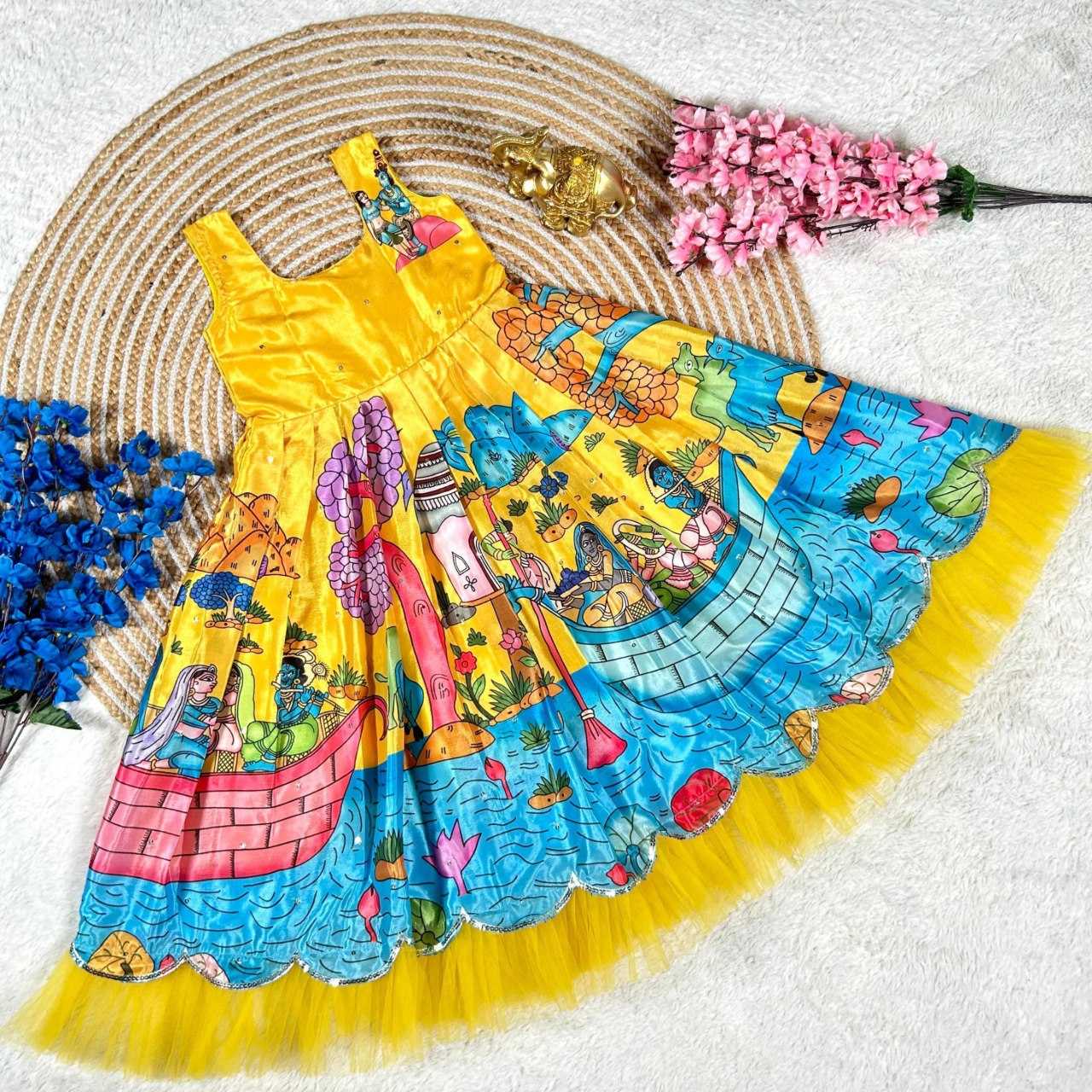 Ynf soft chinon KESH109 RRKT91 Kids Wear Wholesale Kids Gown Kids Lehenga Choli Kids Ethnic Gowns Manufacturer