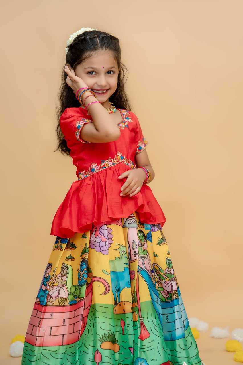 Ynf soft chinon KESH109 RRKT91 Kids Wear Wholesale Kids Gown Kids Lehenga Choli Kids Ethnic Gowns Manufacturer