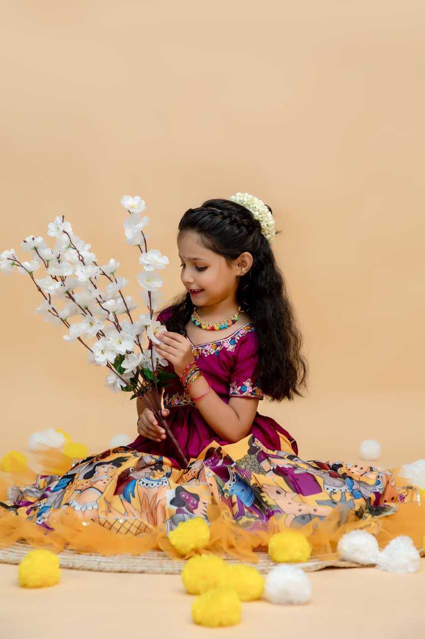 Ynf soft chinon KESH109 RRKT92 Kids Wear Wholesale Kids Lehenga Kids Traditional Outfits Baby Girl Lehenga Manufacturer