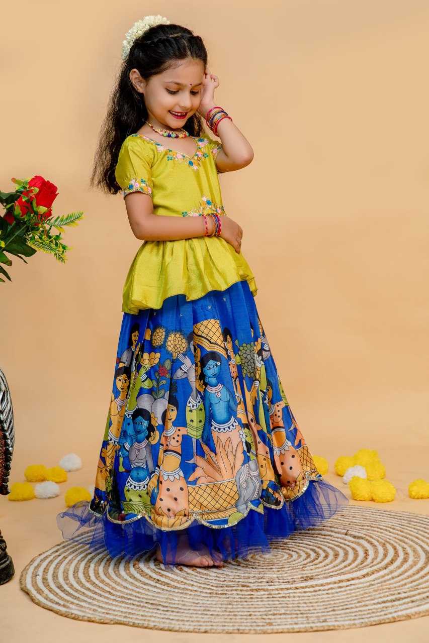 Ynf soft chinon KESH109 RRKT92 Kids Wear Wholesale Kids Lehenga Kids Traditional Outfits Baby Girl Lehenga Manufacturer