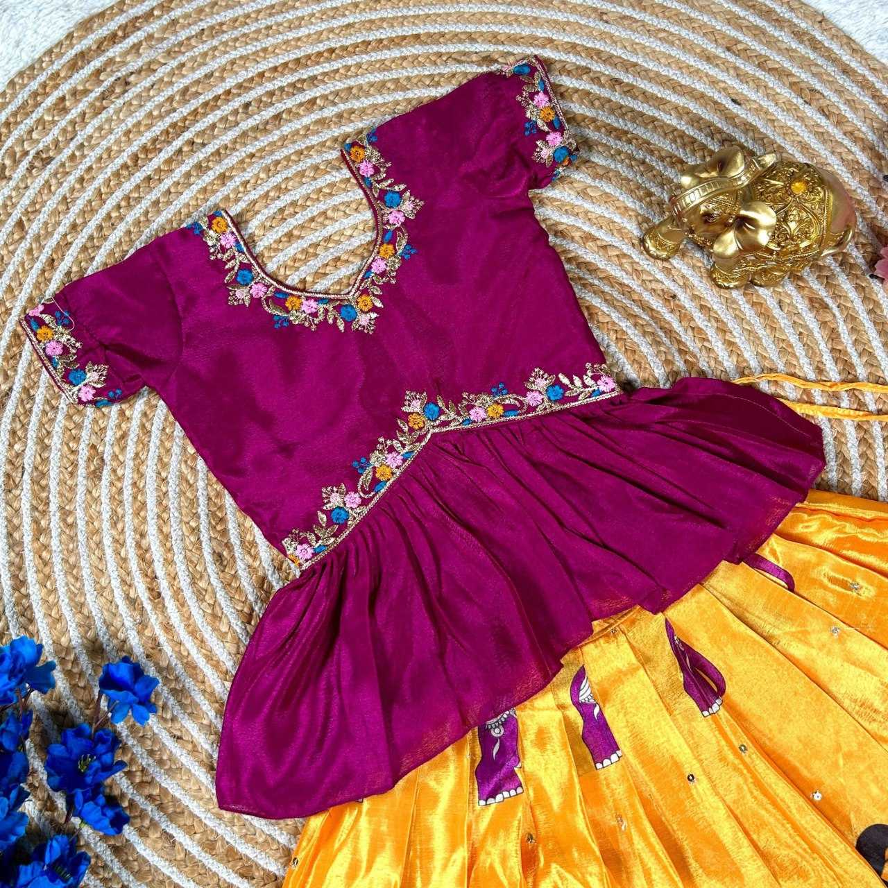 Ynf soft chinon KESH109 RRKT92 Kids Wear Wholesale Kids Lehenga Kids Traditional Outfits Baby Girl Lehenga Manufacturer