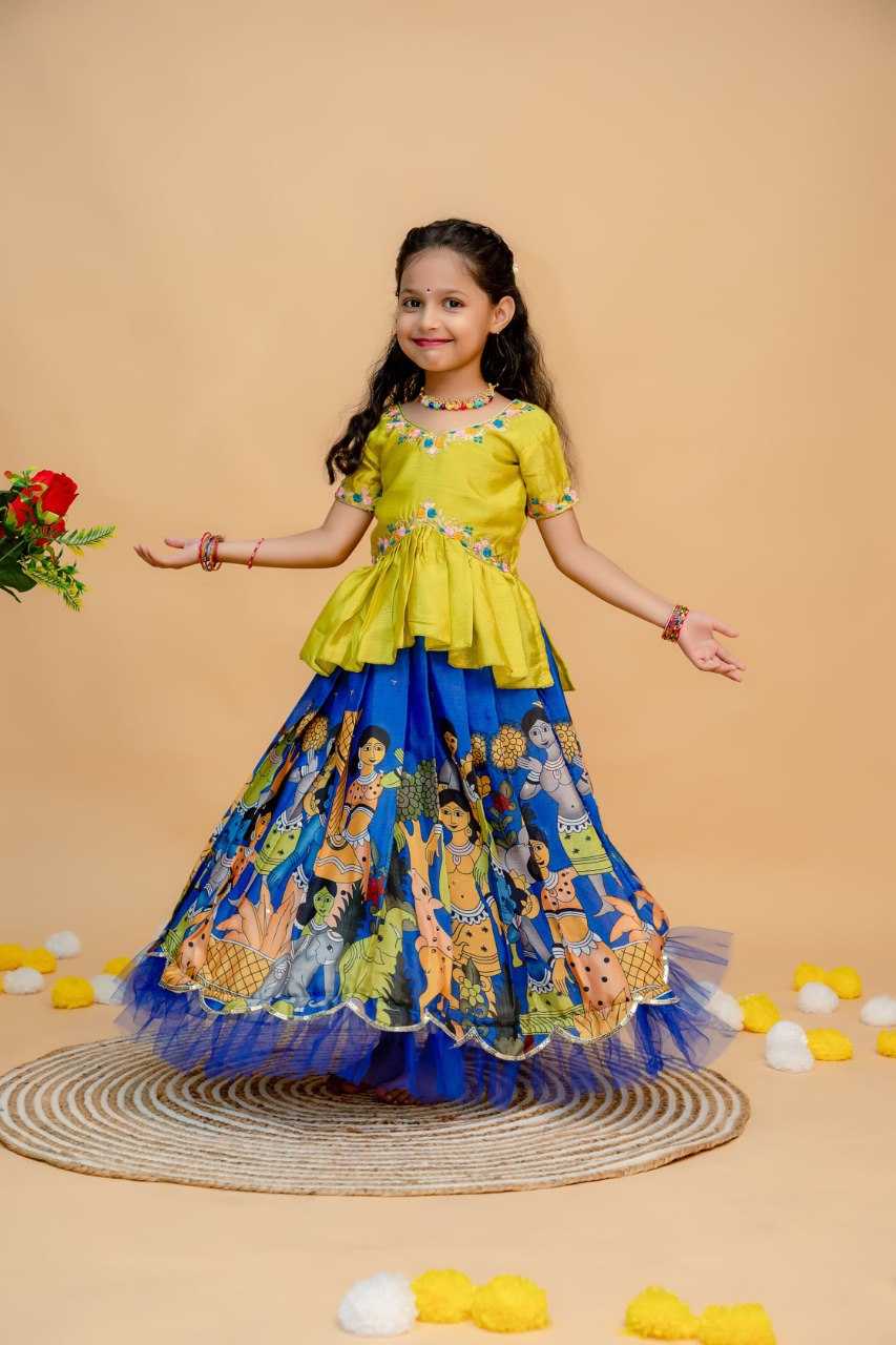 Ynf soft chinon KESH109 RRKT92 Kids Wear Wholesale Kids Lehenga Kids Traditional Outfits Baby Girl Lehenga Manufacturer