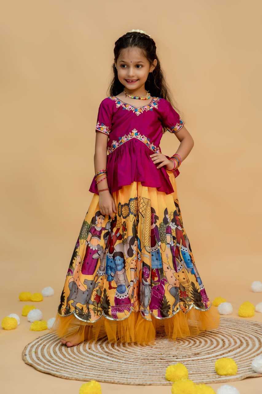 Ynf soft chinon KESH109 RRKT92 Kids Wear Wholesale Kids Lehenga Kids Traditional Outfits Baby Girl Lehenga Manufacturer