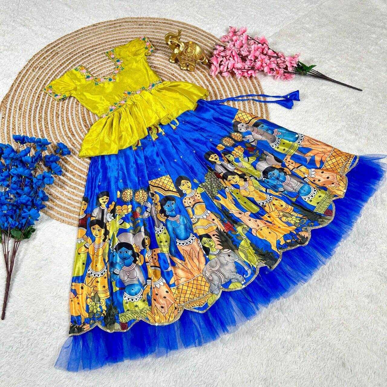 Ynf soft chinon KESH109 RRKT92 Kids Wear Wholesale Kids Lehenga Kids Traditional Outfits Baby Girl Lehenga Manufacturer