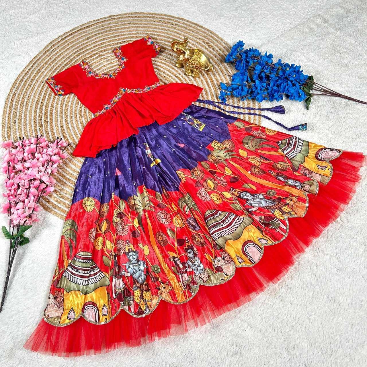 Ynf soft chinon KESH109 RRKT93 Kids Wear Wholesale Kids Lehenga Kids Traditional Outfits Baby Girl Lehenga Manufacturer