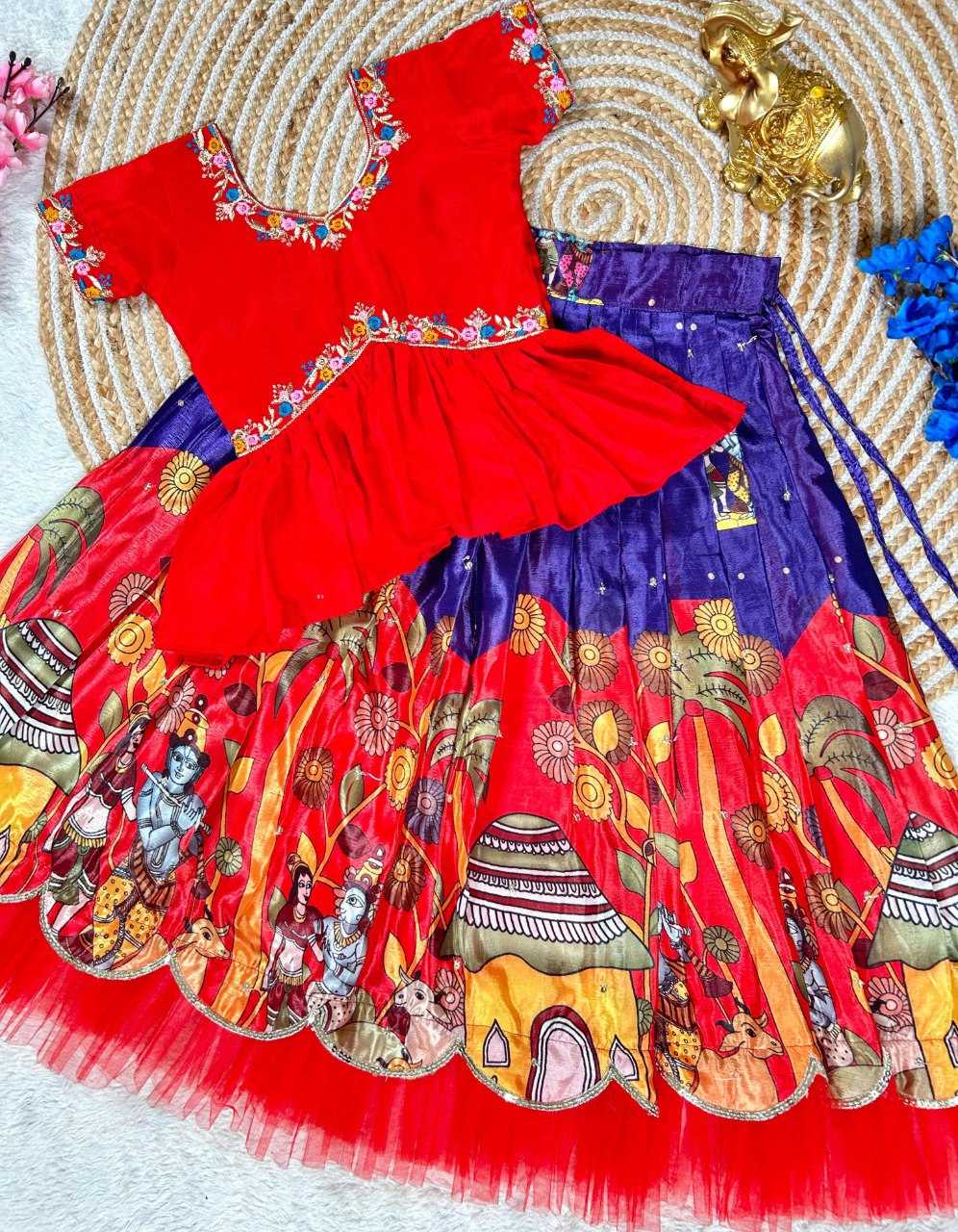 Ynf soft chinon KESH109 RRKT93 Kids Wear Wholesale Kids Lehenga Kids Traditional Outfits Baby Girl Lehenga Manufacturer