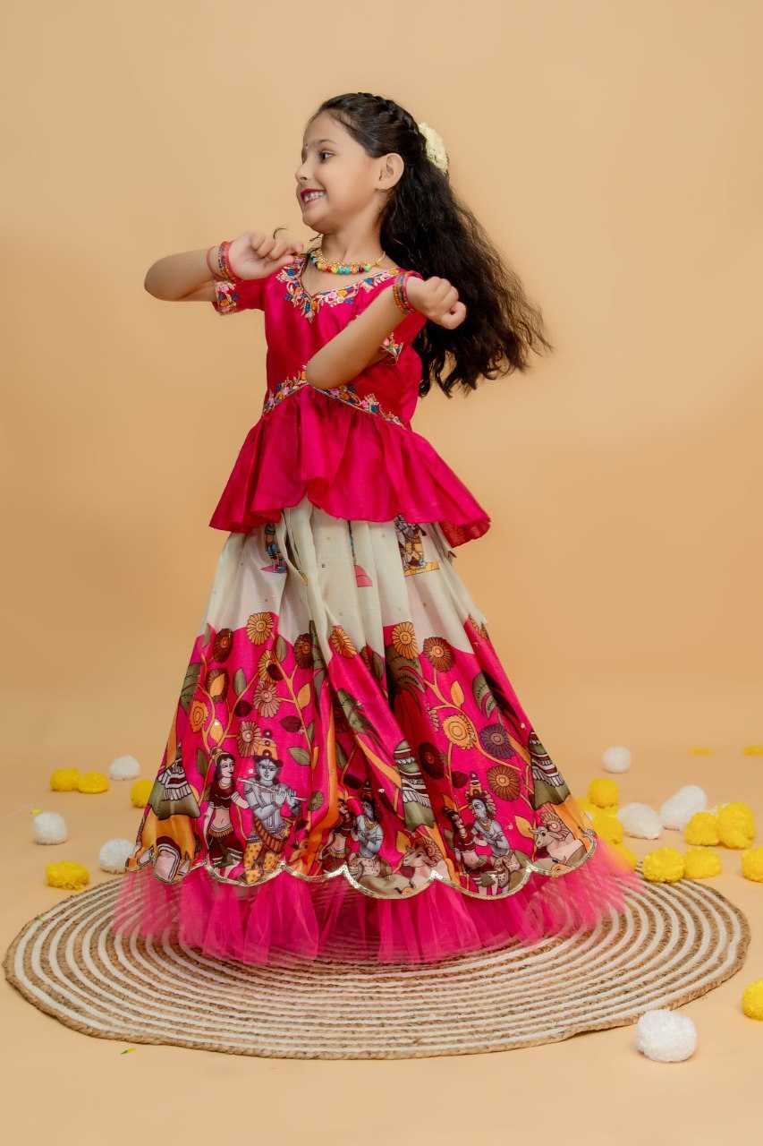 Ynf soft chinon KESH109 RRKT93 Kids Wear Wholesale Kids Lehenga Kids Traditional Outfits Baby Girl Lehenga Manufacturer