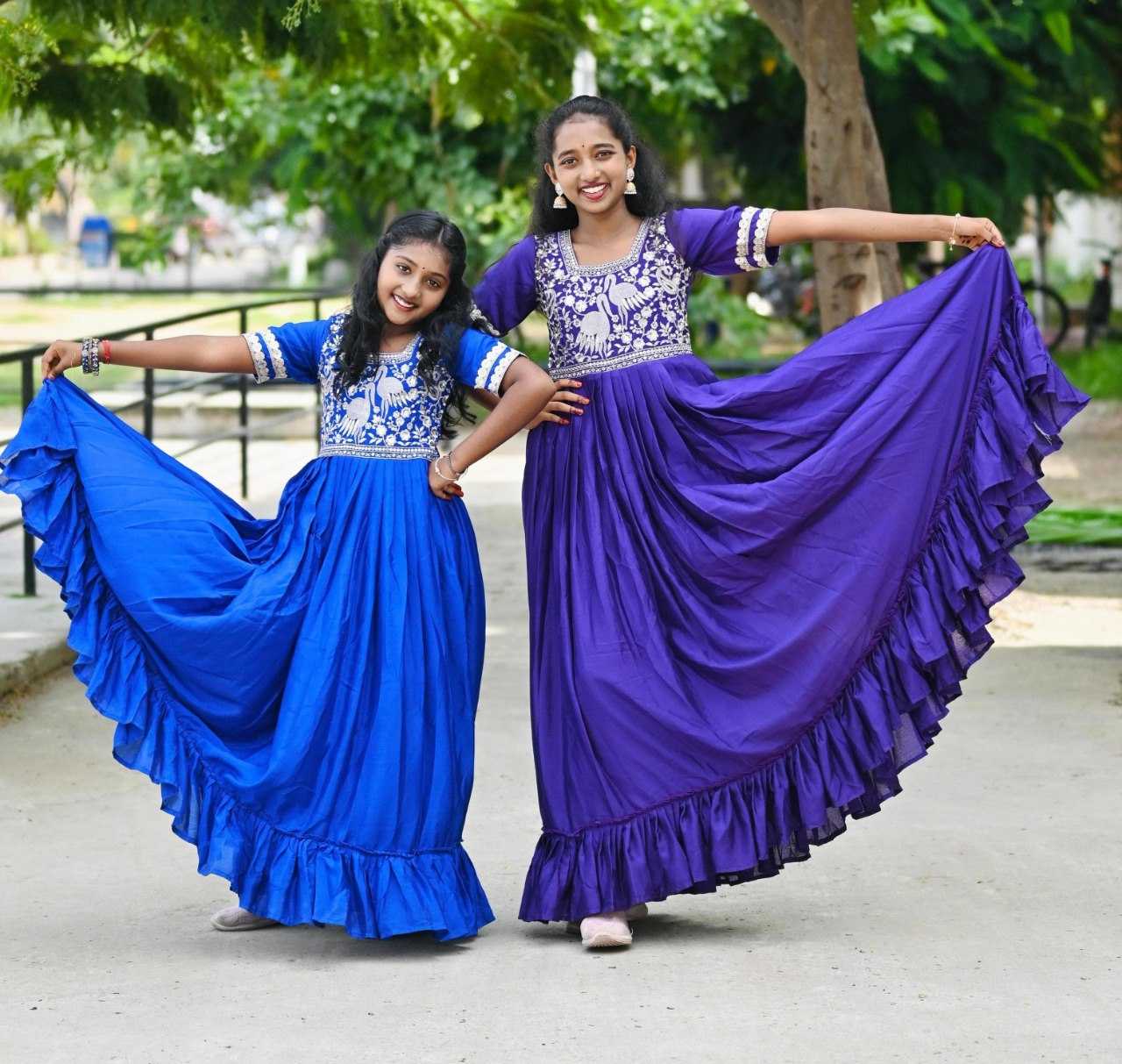 Ynf soft chinon KESH109 RRKT95 Kids Wear Wholesale Kids Gown Kids Ethnic Gowns Kids Party Wear Ethnic Manufacturer