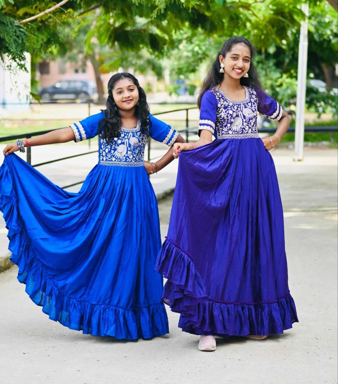 Ynf soft chinon KESH109 RRKT95 Kids Wear Wholesale Kids Gown Kids Ethnic Gowns Kids Party Wear Ethnic Manufacturer