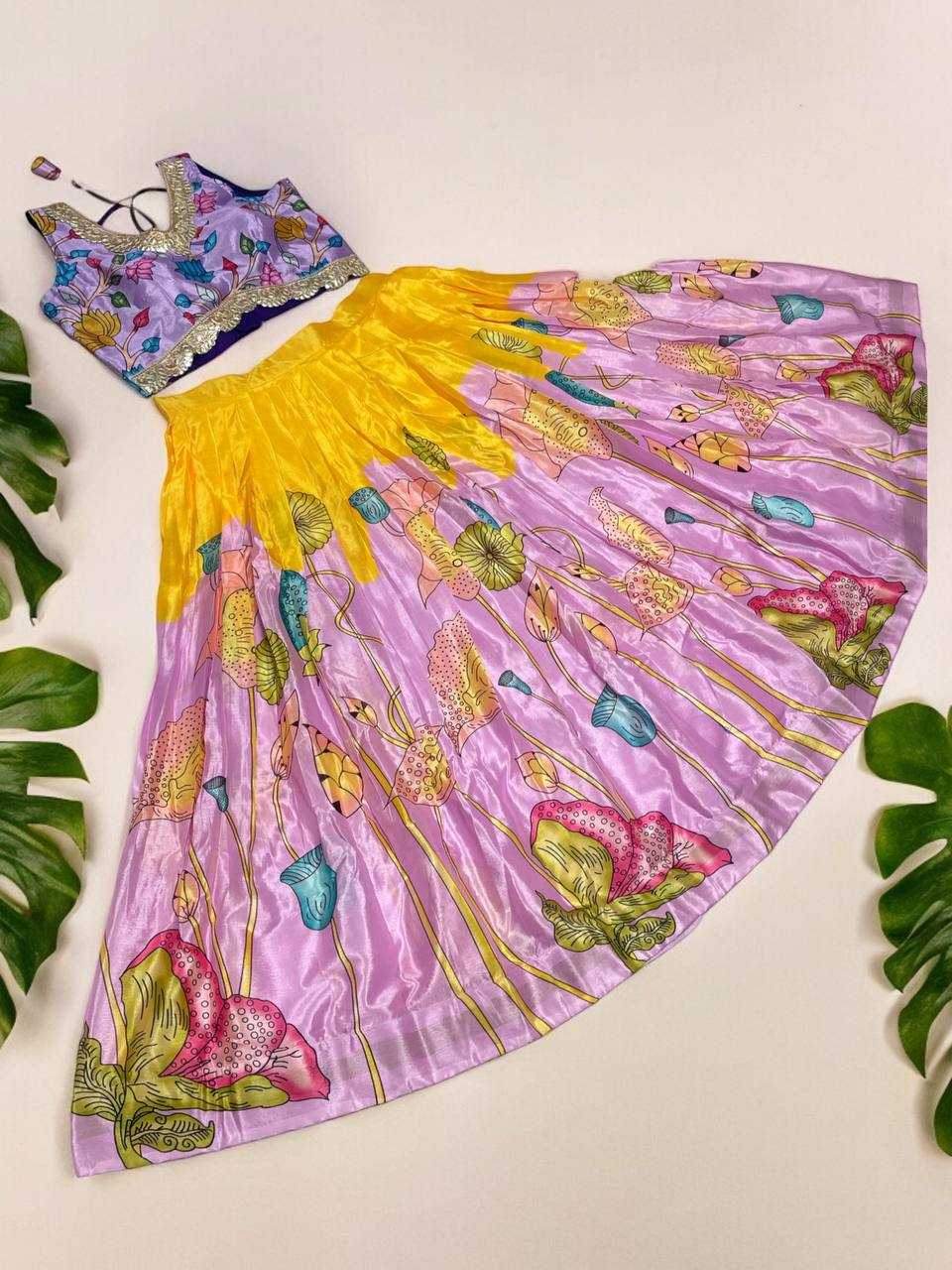 YNF SOFT CHINON KESH367  133 LAHENGAS WHOLESALE DESIGNER FANCY PRINTED LAHENGAS MANUFACTURER