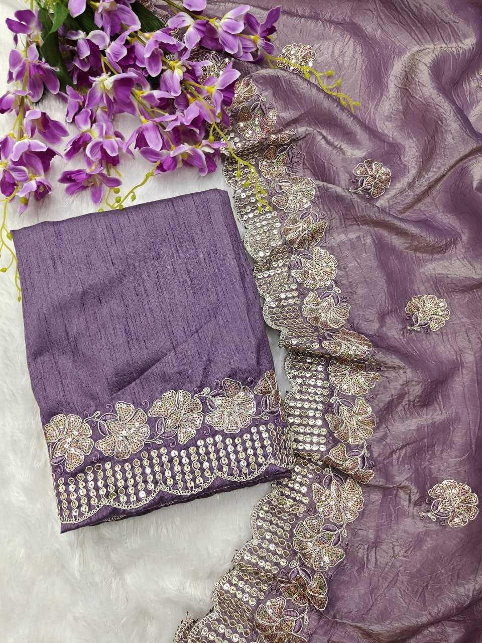 Ynf Soft Gold Crush KESH189 Shiny Sarees Wholesale Designer Sarees Sequins Work Saree Sarees With Blouse Manufacturer