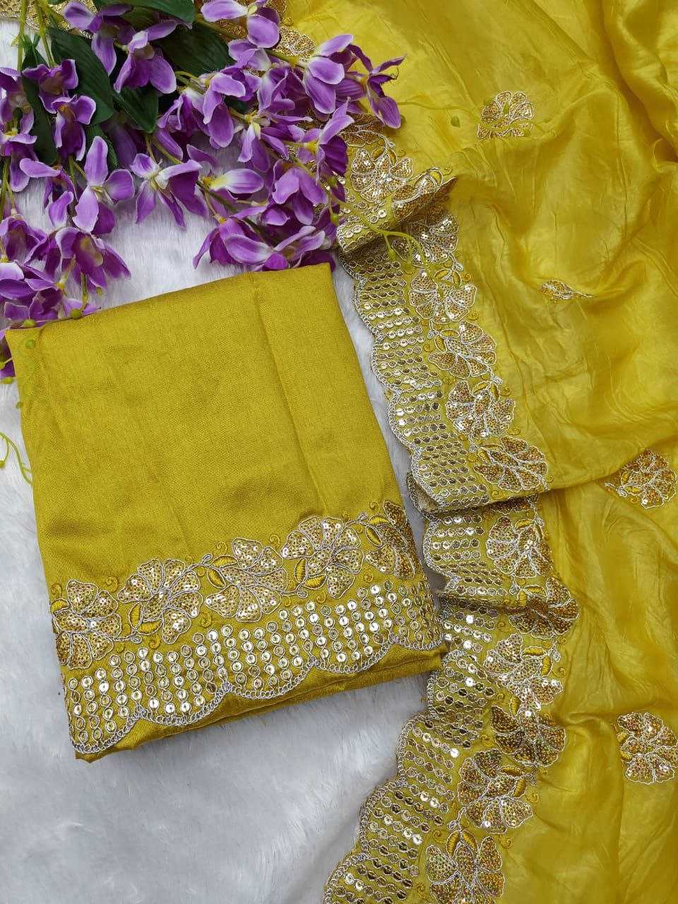 Ynf Soft Gold Crush KESH189 Shiny Sarees Wholesale Designer Sarees Sequins Work Saree Sarees With Blouse Manufacturer