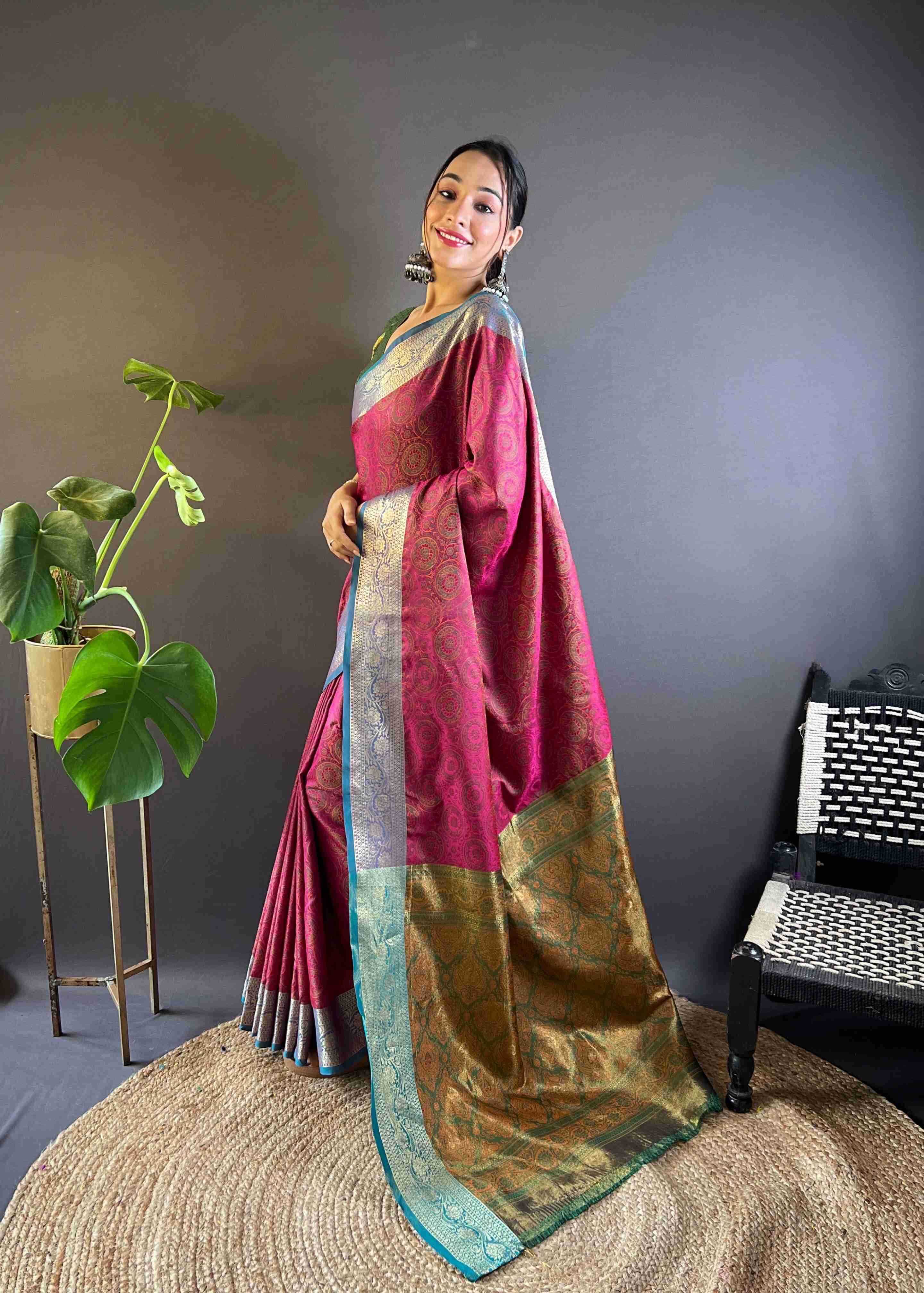 Ynf Soft Kashmiri Silk RIN116 KASHMIRI-4 Sarees Wholesale Fancy Sarees Ladies Sarees Kashmiri Sarees Manufacturer