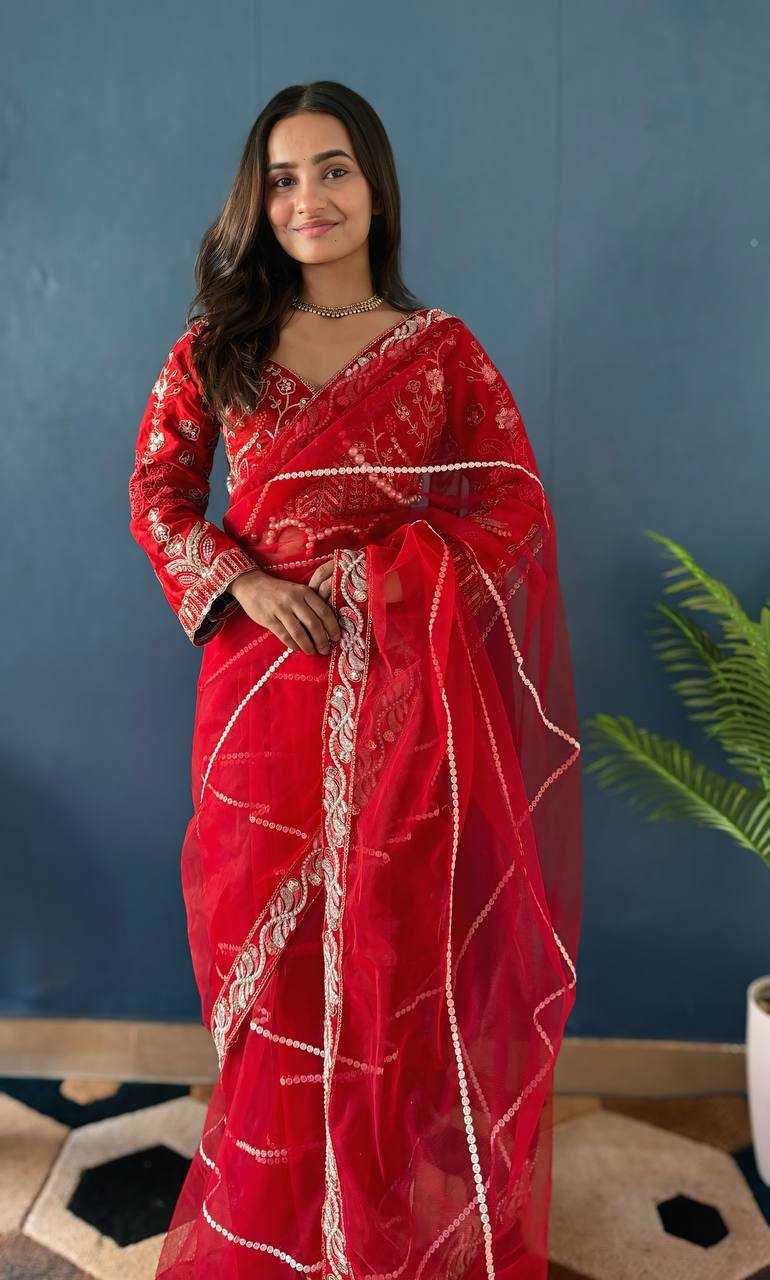 Ynf Soft Net RIN114 5070 Sarees Wholesale Party Wear Sarees Fancy Sarees Sequence Sarees Net Sarees Embroidered Sarees Manufacturer