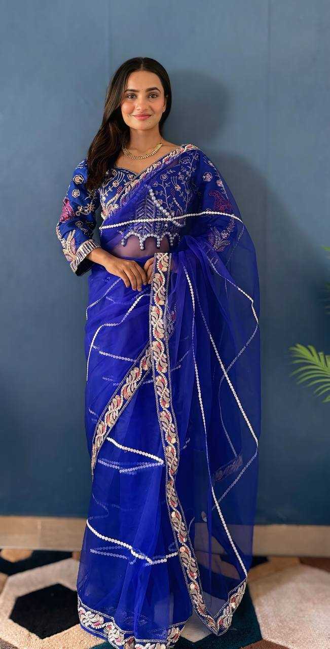 Ynf Soft Net RIN114 5070 Sarees Wholesale Party Wear Sarees Fancy Sarees Sequence Sarees Net Sarees Embroidered Sarees Manufacturer