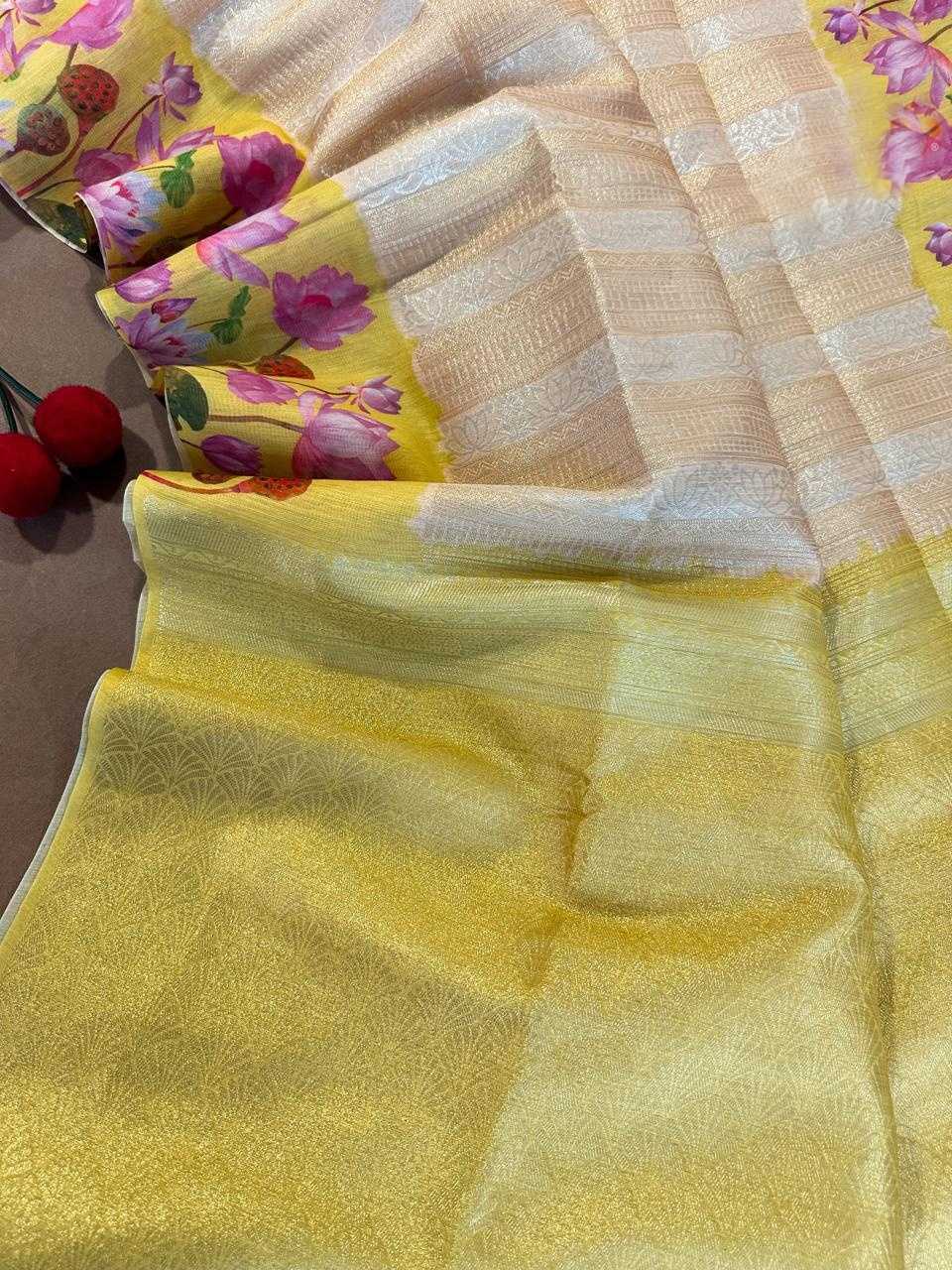 Ynf Soft Silk KESH166 SONITA FLOWER Silk Sarees Wholesale Soft Silk Sarees Printed Silk Saree Zari Border Silk Sarees Manufacturer