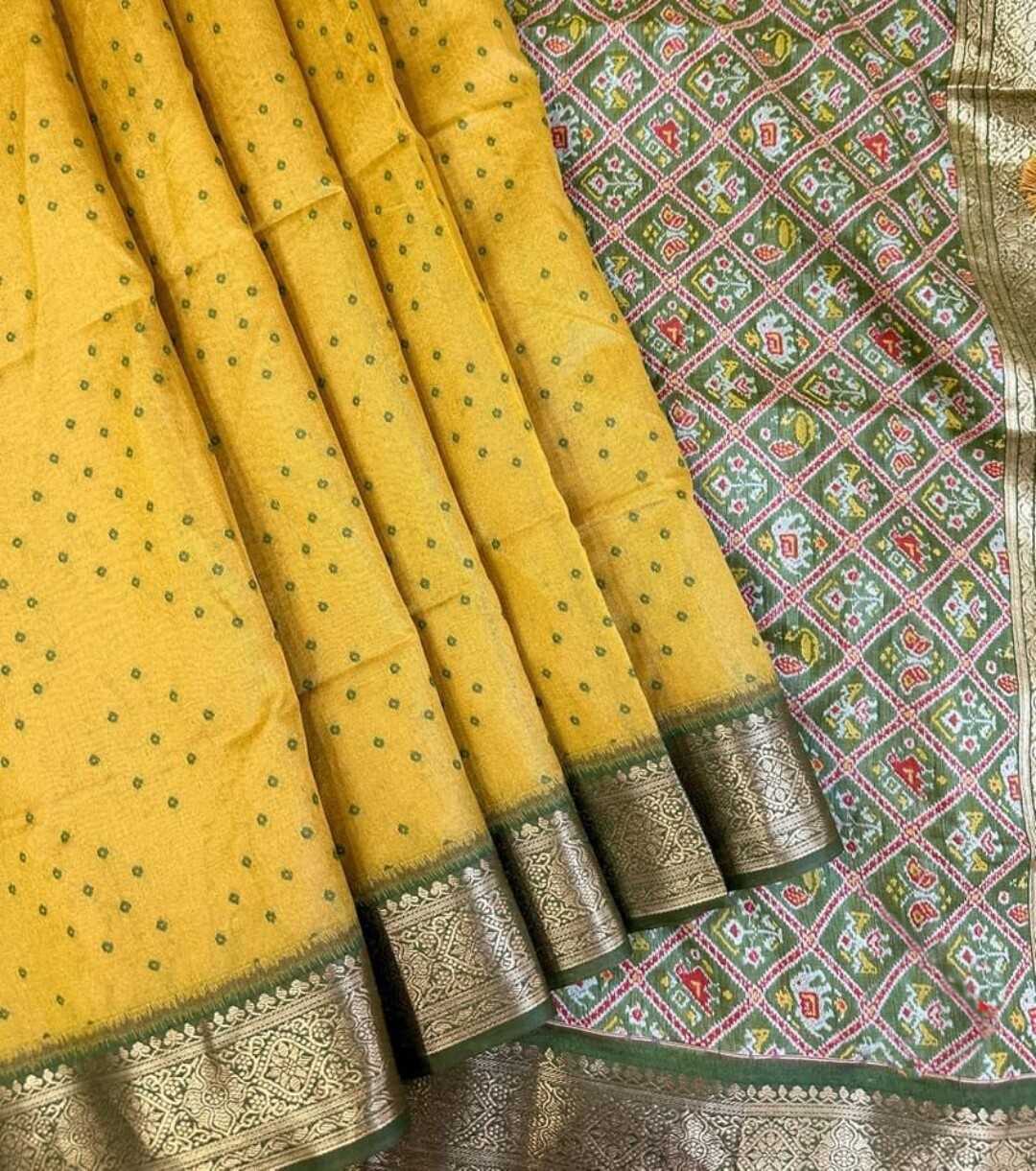 Ynf Soft Silk KESH166 TULSI PATOLA 1 Silk Sarees Wholesale Soft Silk Sarees Patola Sarees Zari Border Silk Sarees Manufacturer