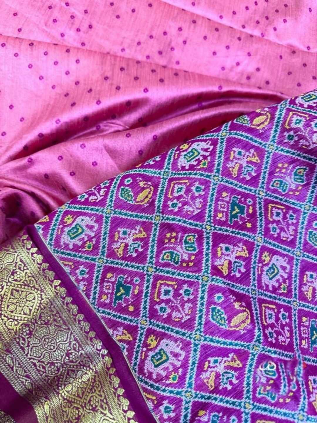 Ynf Soft Silk KESH166 TULSI PATOLA 1 Silk Sarees Wholesale Soft Silk Sarees Patola Sarees Zari Border Silk Sarees Manufacturer