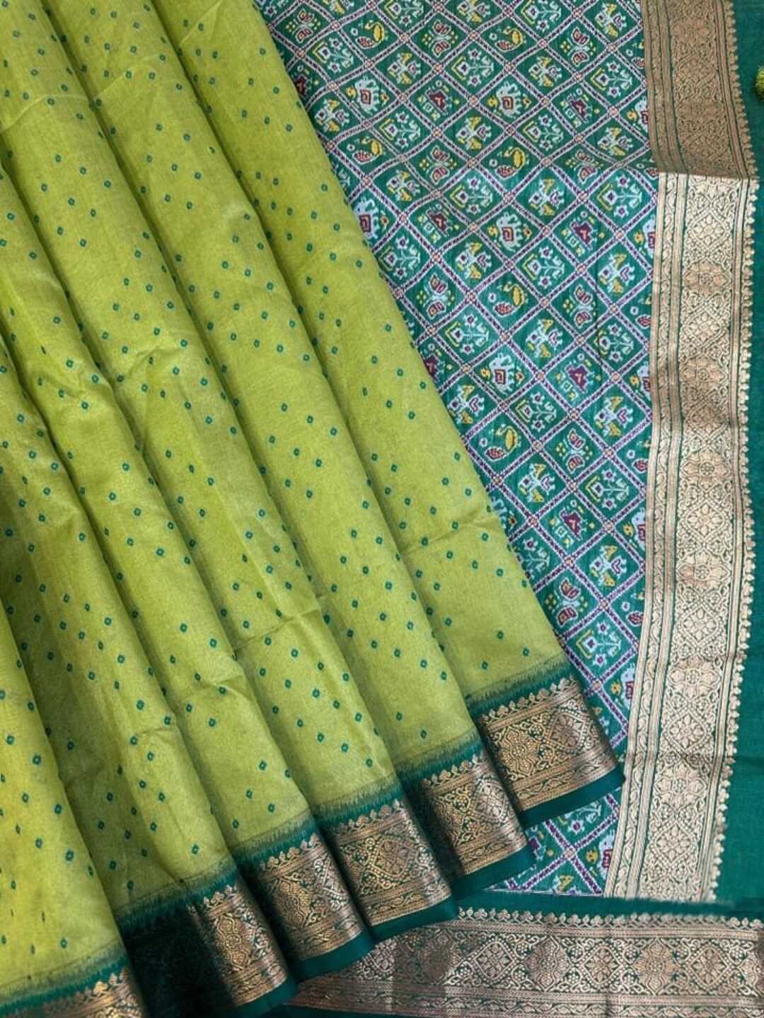 Ynf Soft Silk KESH166 TULSI PATOLA 1 Silk Sarees Wholesale Soft Silk Sarees Patola Sarees Zari Border Silk Sarees Manufacturer