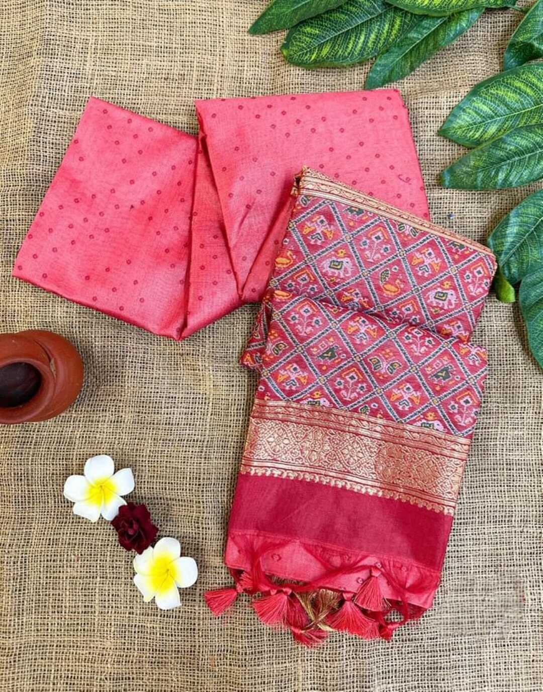 Ynf Soft Silk KESH166 TULSI PATOLA 1 Silk Sarees Wholesale Soft Silk Sarees Patola Sarees Zari Border Silk Sarees Manufacturer