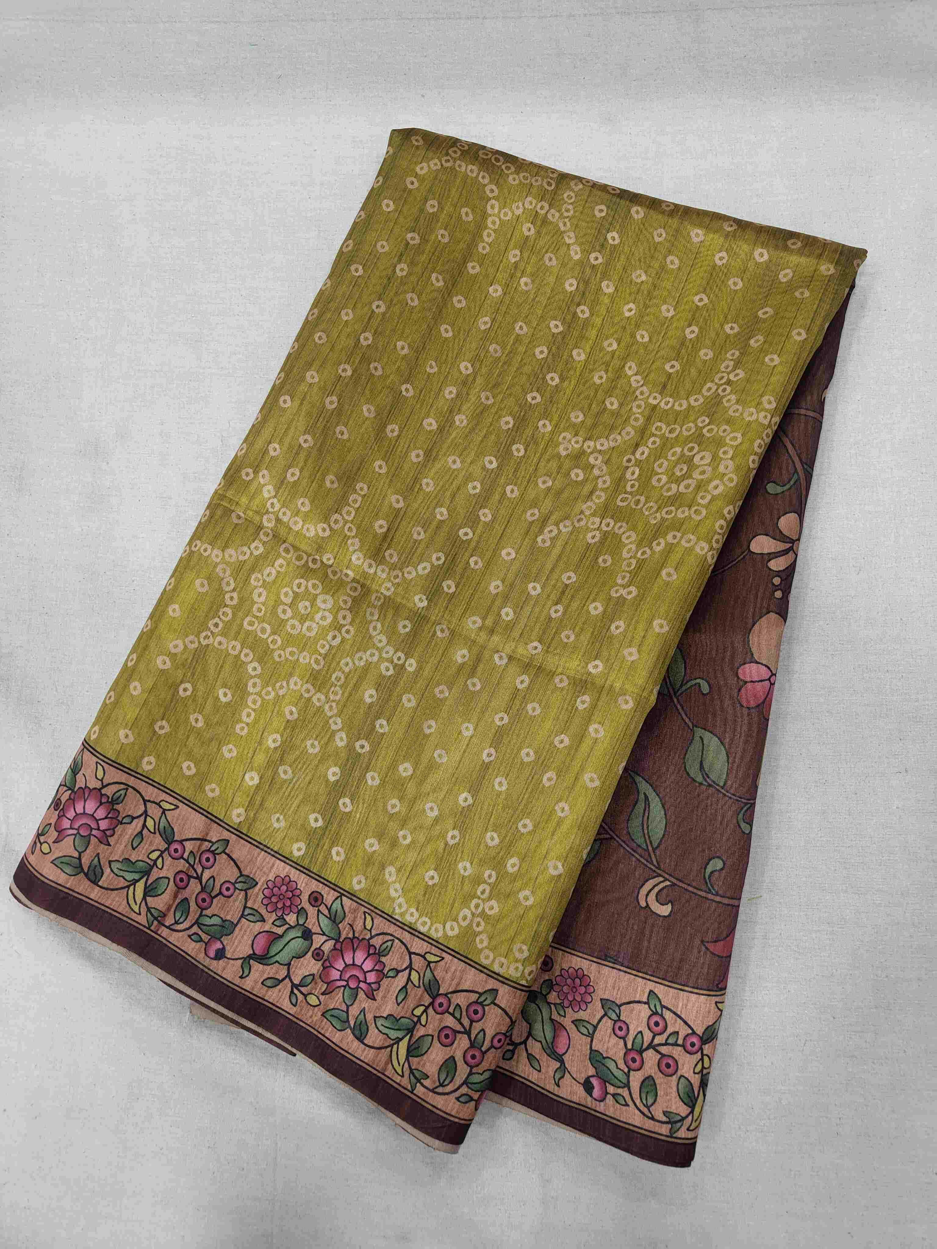 Ynf Soft Silk KESH166 YOGITA BANDHANI Silk Sarees Wholesale Soft Silk Sarees Traditional Silk Sarees Kalamkari Silk Sarees Manufacturer