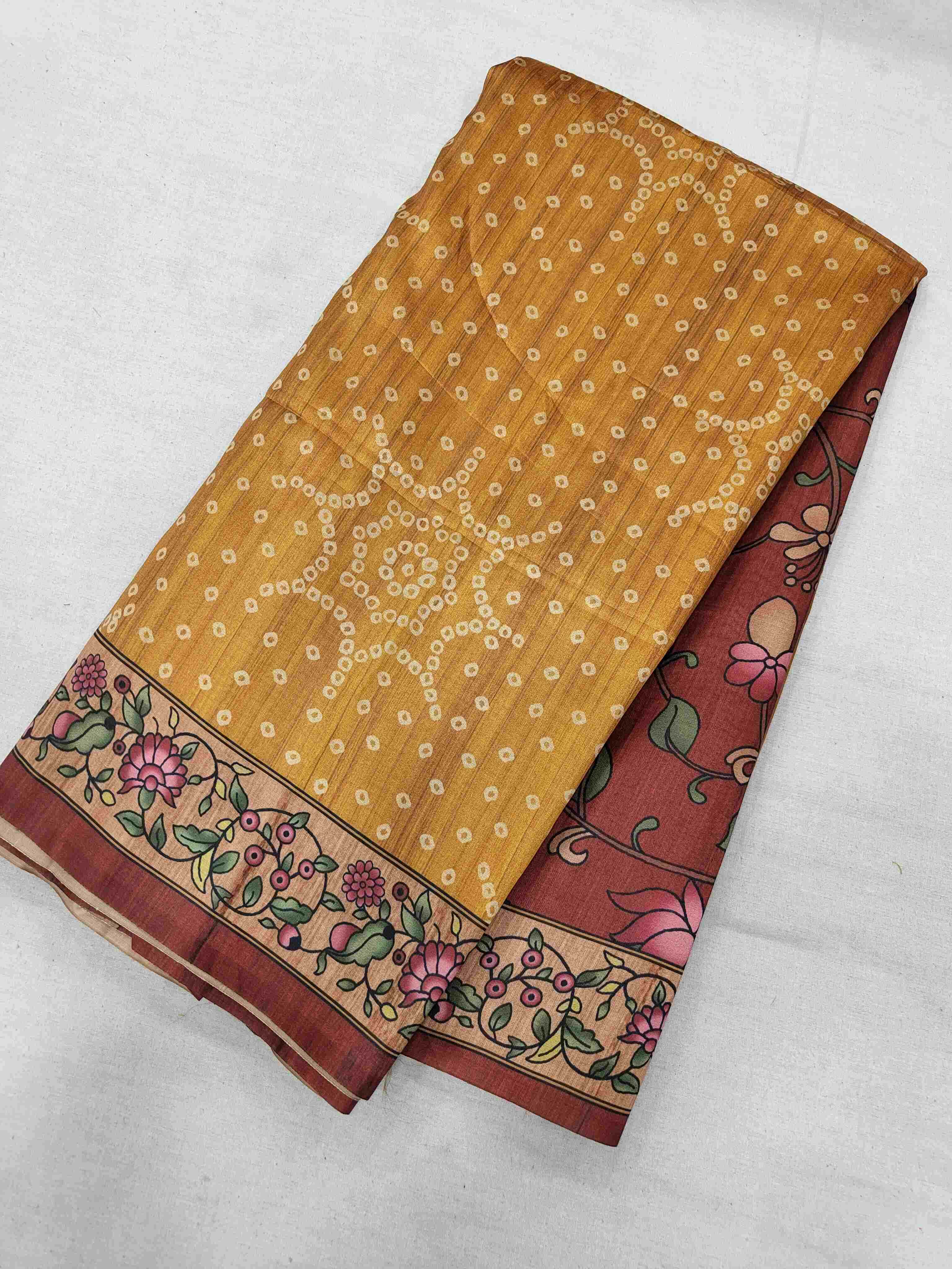 Ynf Soft Silk KESH166 YOGITA BANDHANI Silk Sarees Wholesale Soft Silk Sarees Traditional Silk Sarees Kalamkari Silk Sarees Manufacturer