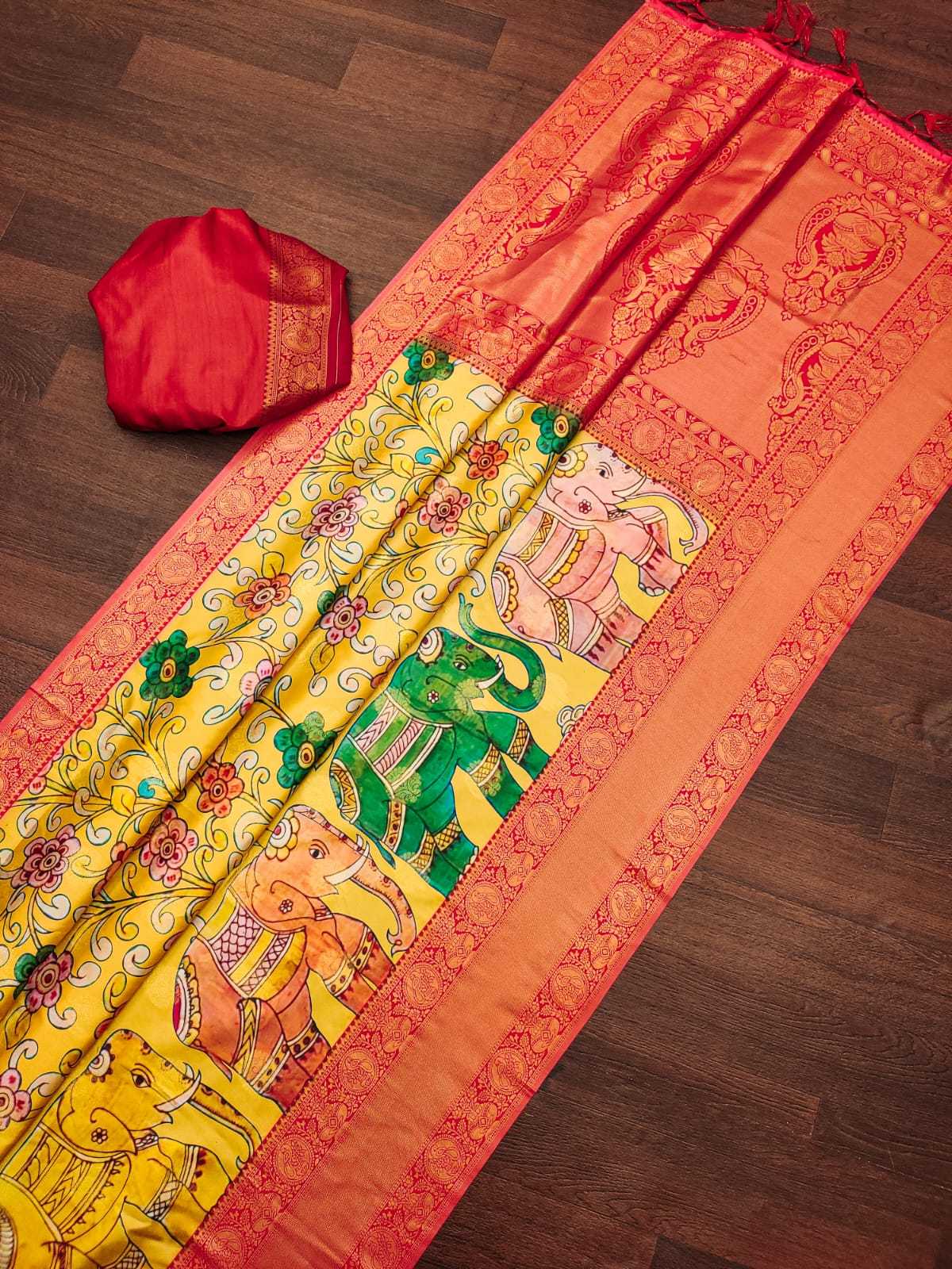 Ynf Soft Silk KESH203 MTW54 Silk Sarees Wholesale Soft Silk Sarees Designer Silk Sarees Kalamkari Silk Sarees Manufacturer