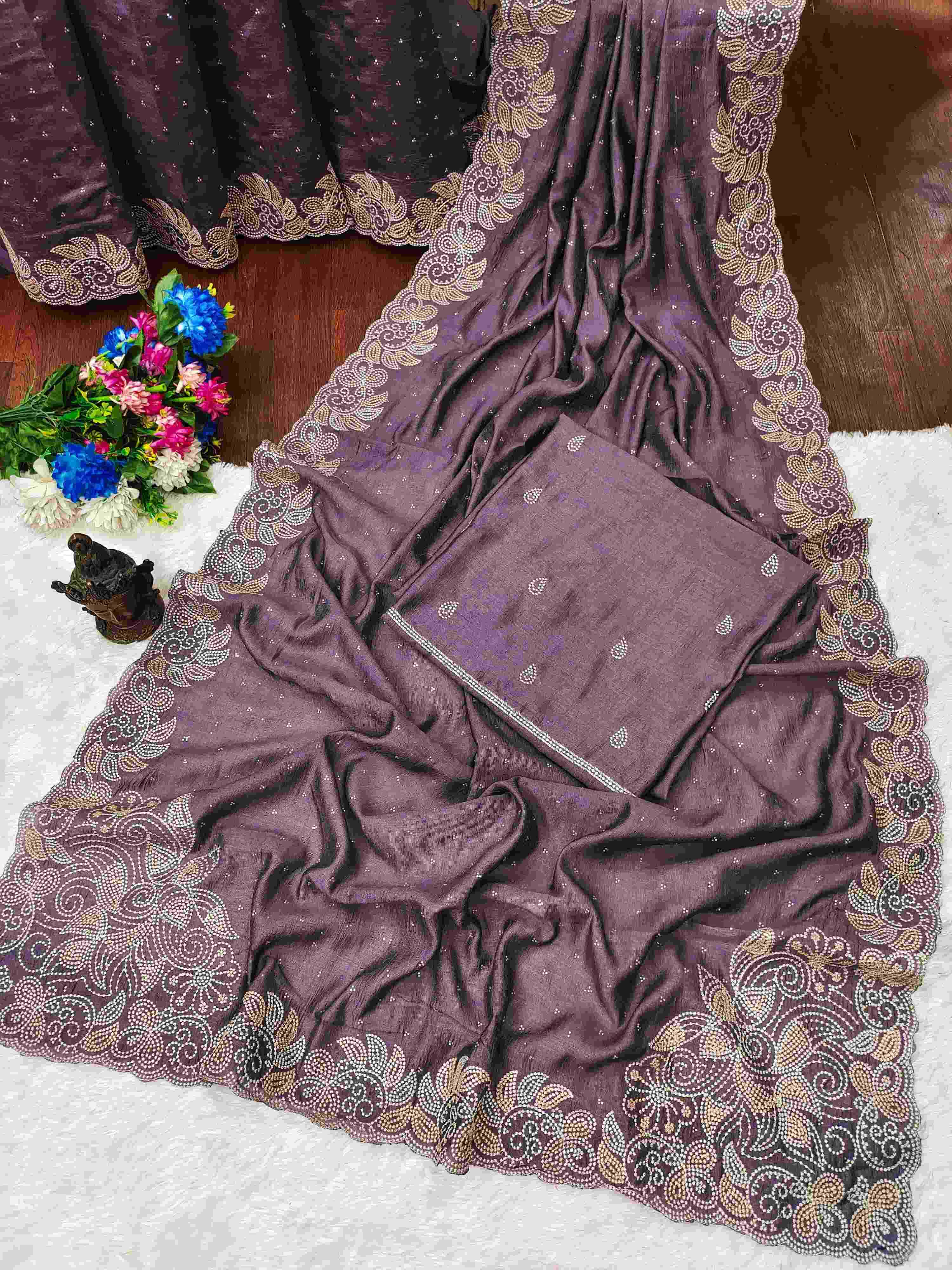 Ynf Soft Silk RIN118 RGK120 Sarees Wholesale Fancy Sarees Ladies Sarees Embroidered Sarees Cutwork Saree Swarovski Sarees Manufacturer