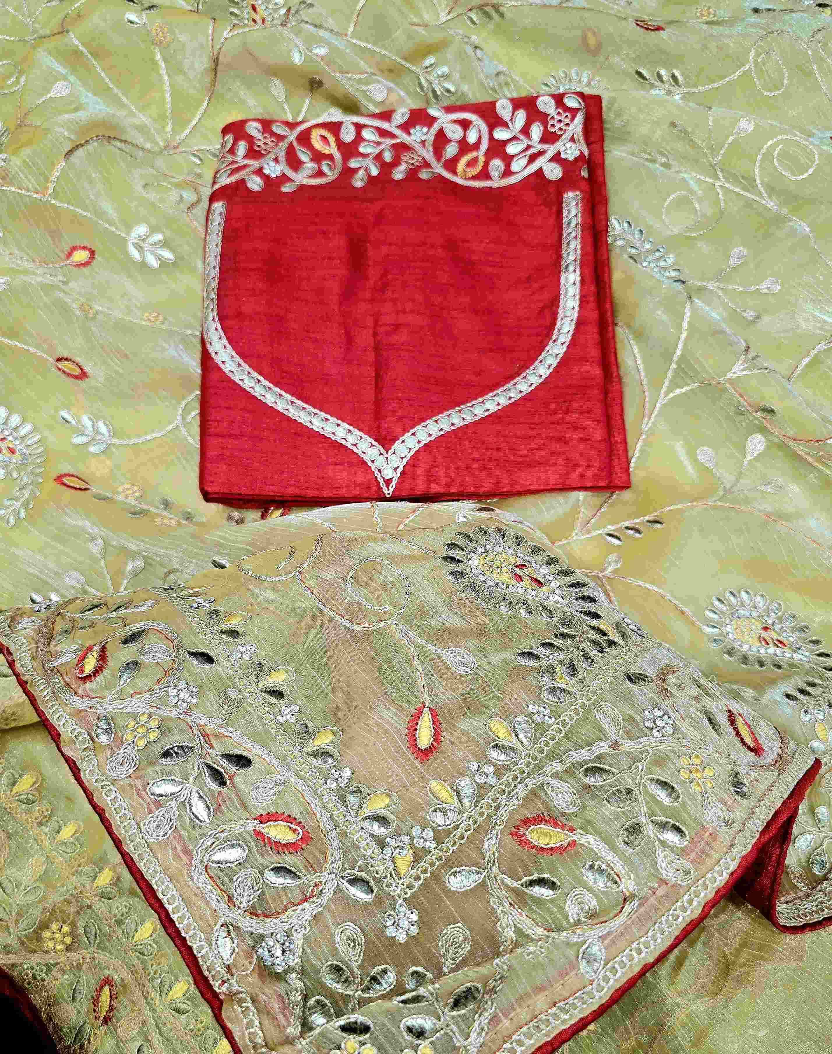 Ynf Soft Silk RIN128 RJK134 Sarees Wholesale Embroidered Sarees Gota Work Saree Sarees With Blouse Manufacturer