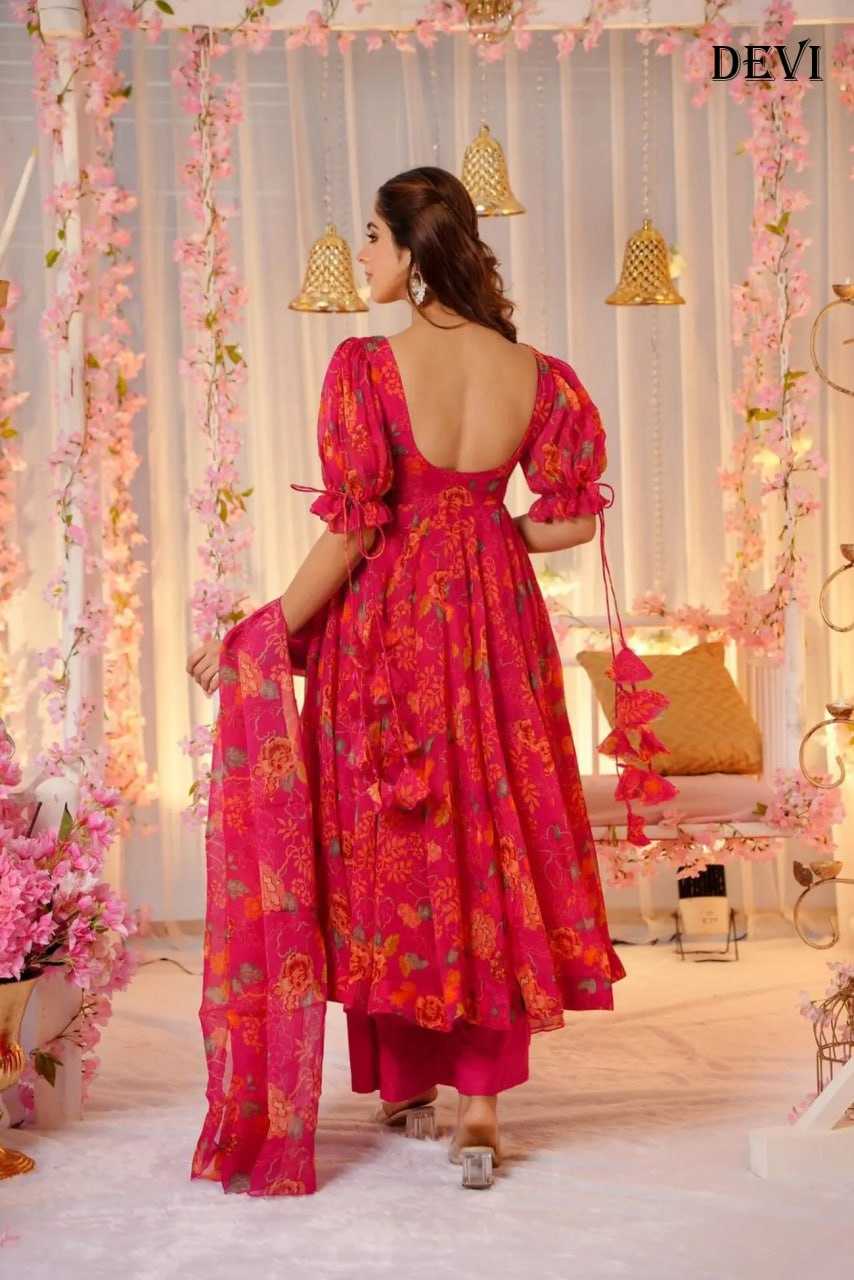 Ynf Tabby Silk RIN131 DEVI V~6 Gowns Wholesale Printed Gowns Silk Gowns Gown With Dupatta Manufacturer