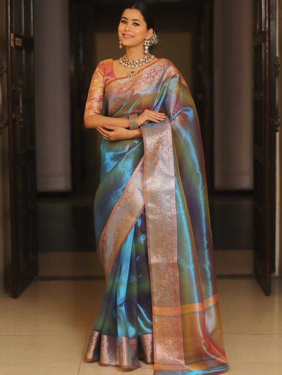 YNF TISSUE SILK KESH274 MIS20 SILK SAREE WHOLESALE SOFT SILK DESIGNER PARTY WEAR SILK SAREE MANUFACTURER