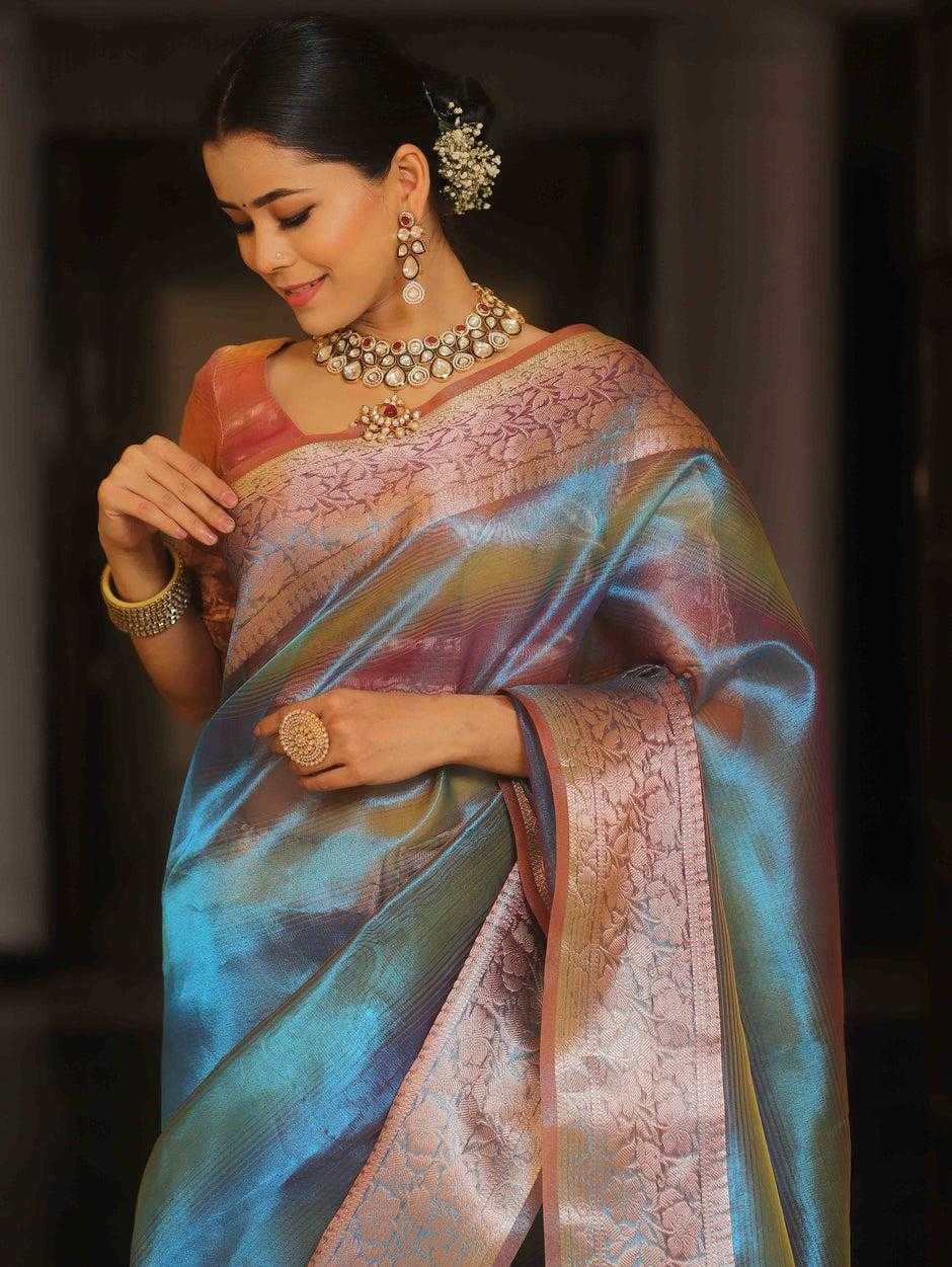 YNF TISSUE SILK KESH274 MIS20 SILK SAREE WHOLESALE SOFT SILK DESIGNER PARTY WEAR SILK SAREE MANUFACTURER