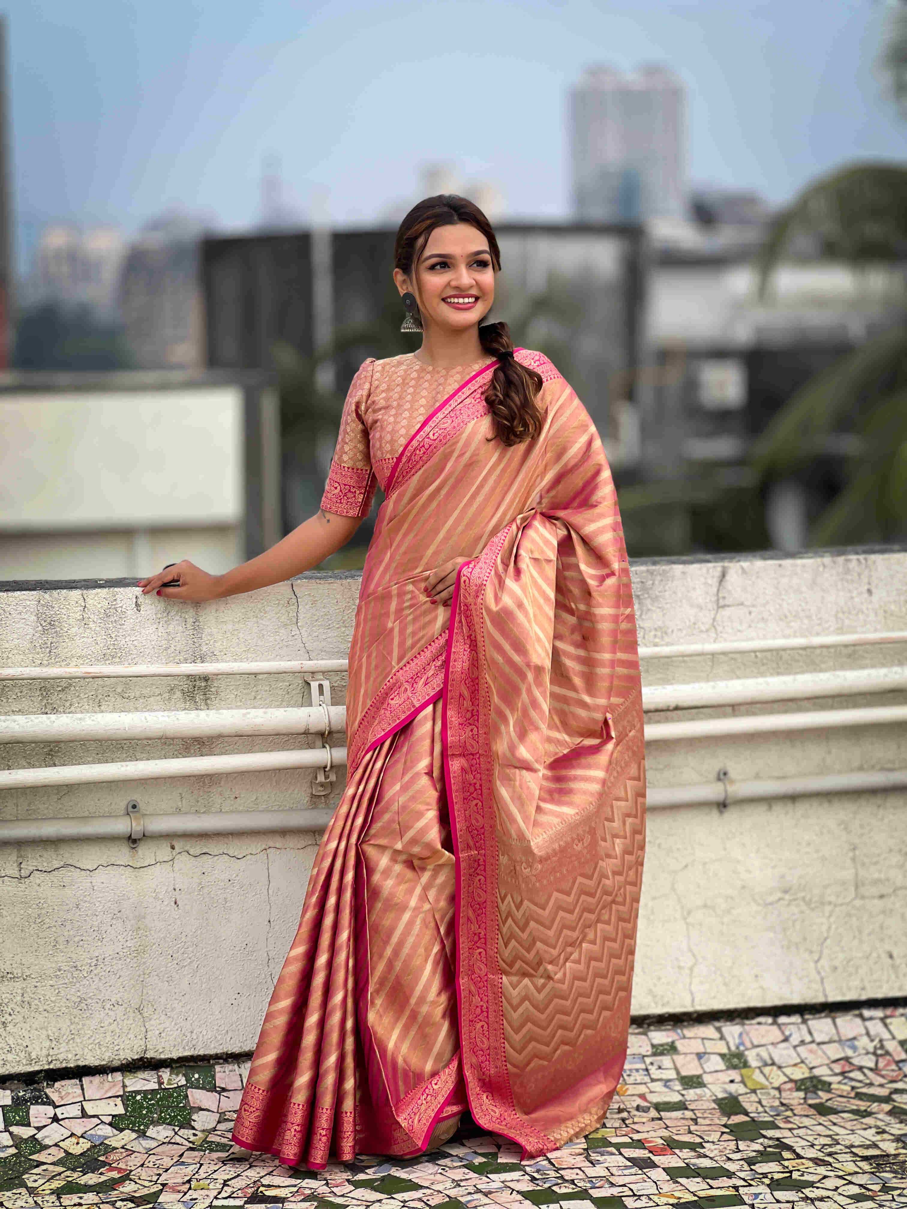 Ynf Tissue Silk RIN116 LEHERIYA Sarees Wholesale Fancy Sarees Leheriya Sarees Zari Sarees Manufacturer