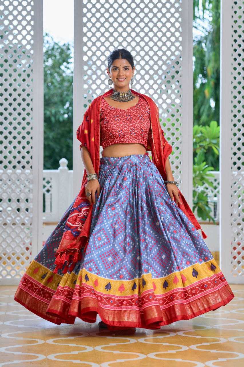 YNF TUSSAR KESH187 Amisha LEHENGA WHOLESALE FANCY PRINTED DESIGNER LEHENGAS  MANUFACTURER