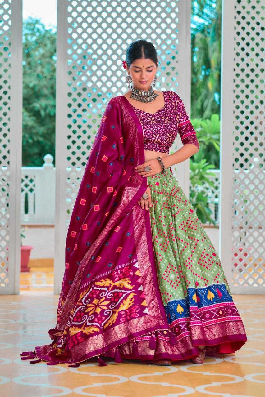 YNF TUSSAR KESH187 Amisha LEHENGA WHOLESALE FANCY PRINTED DESIGNER LEHENGAS  MANUFACTURER