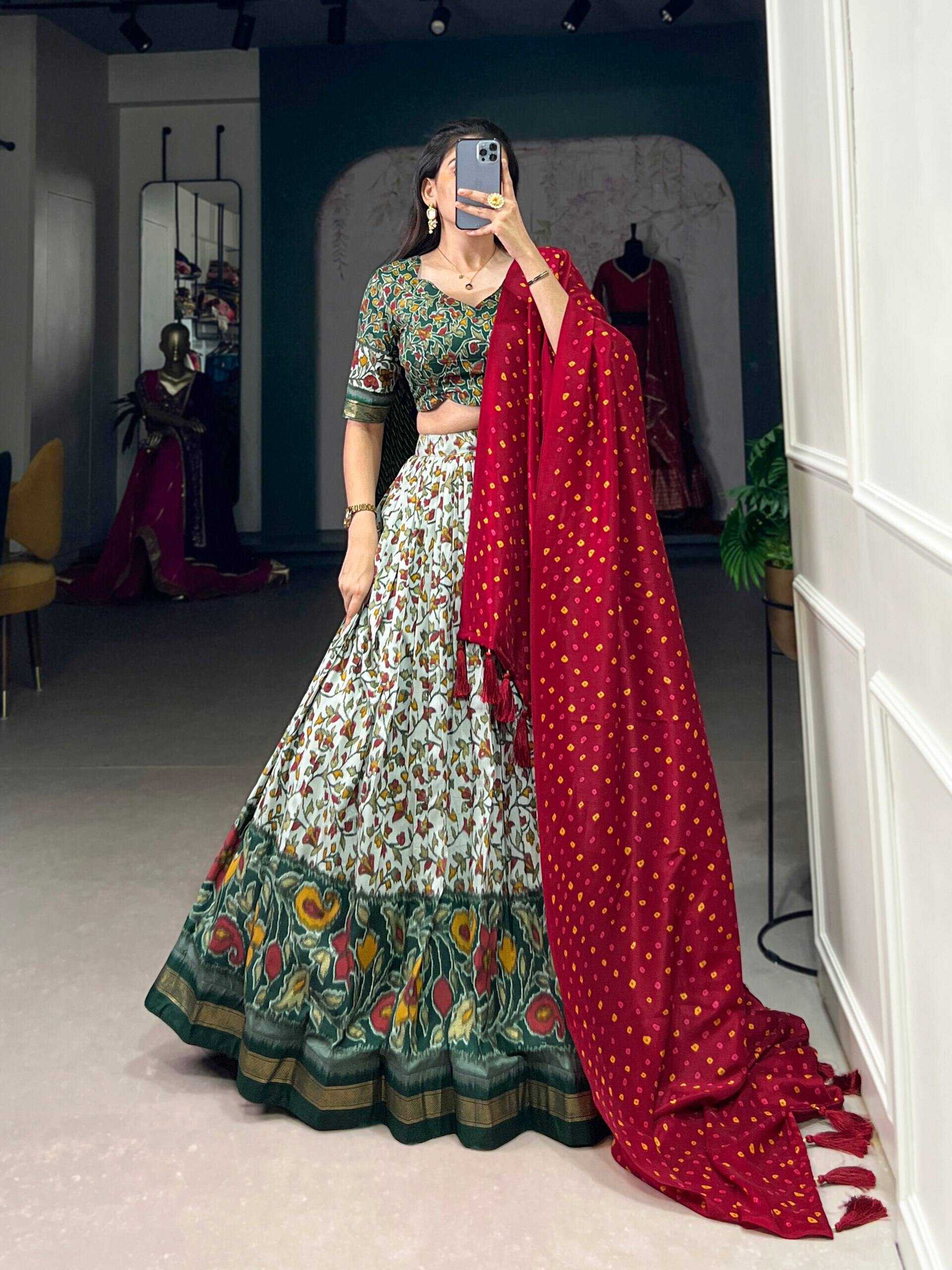 YNF TUSSAR SILK KESH134 1217 LEHENGAS WHOLESALE FLORAL PRINTED LEHENGA WITH DUPATTA MANUFACTURER