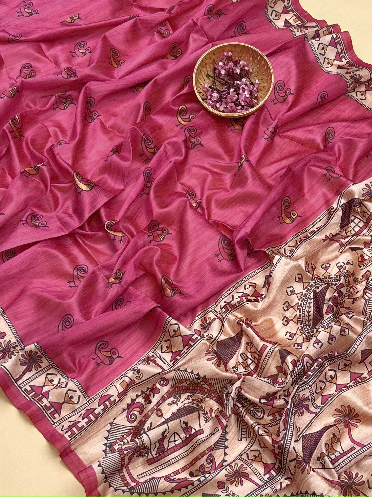 Ynf Tussar Silk KESH166 YOGITA 104 Silk Sarees Wholesale Soft Silk Sarees Traditional Silk Sarees Printed Silk Saree Manufacturer