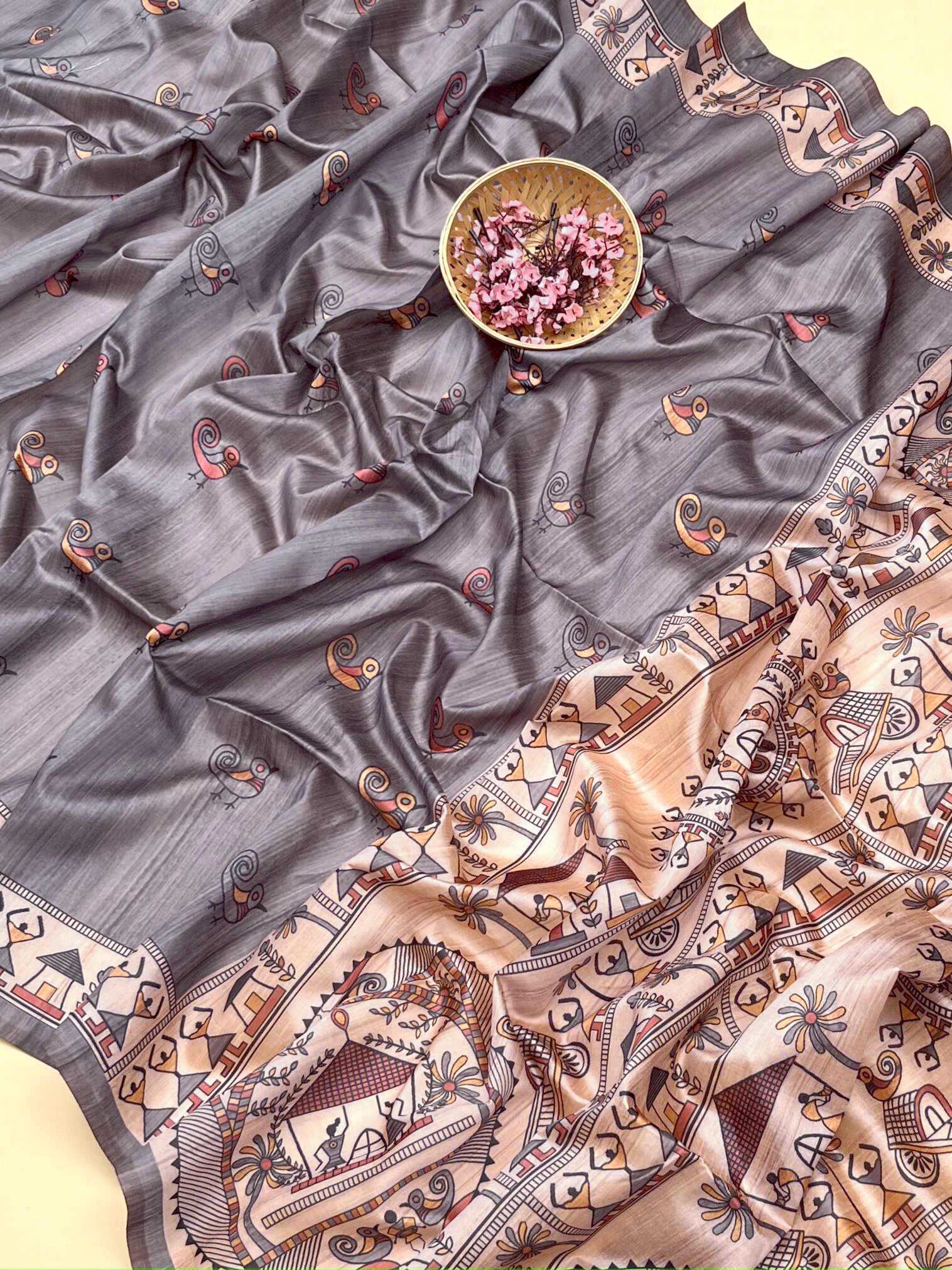 Ynf Tussar Silk KESH166 YOGITA 104 Silk Sarees Wholesale Soft Silk Sarees Traditional Silk Sarees Printed Silk Saree Manufacturer