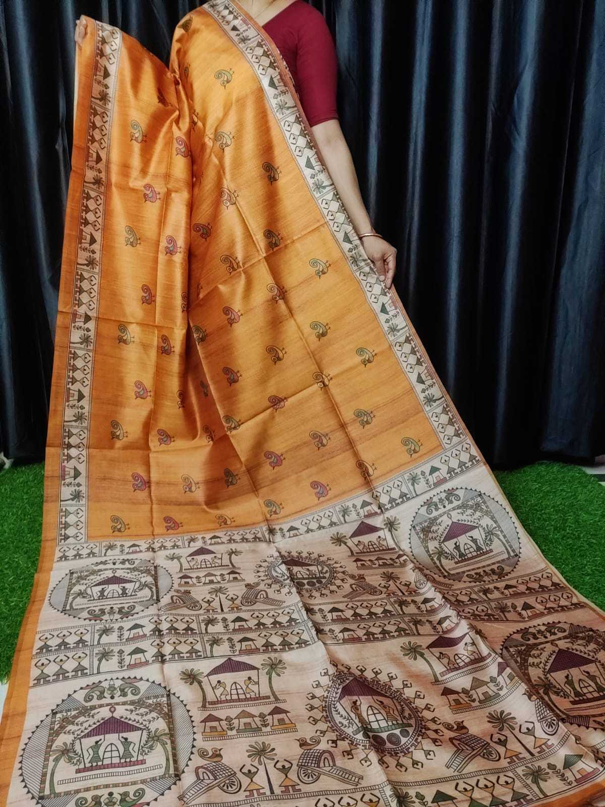 Ynf Tussar Silk KESH166 YOGITA 104 Silk Sarees Wholesale Soft Silk Sarees Traditional Silk Sarees Printed Silk Saree Manufacturer