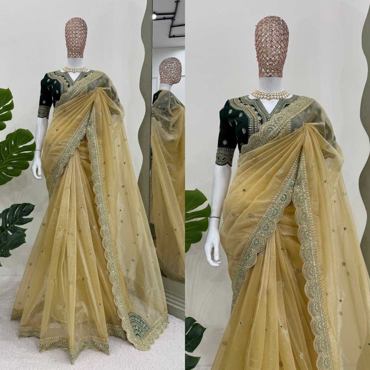 Ynf Twill Net RIN133 550 Sarees Wholesale Designer Sarees Sequence Sarees Sarees With Blouse Manufacturer