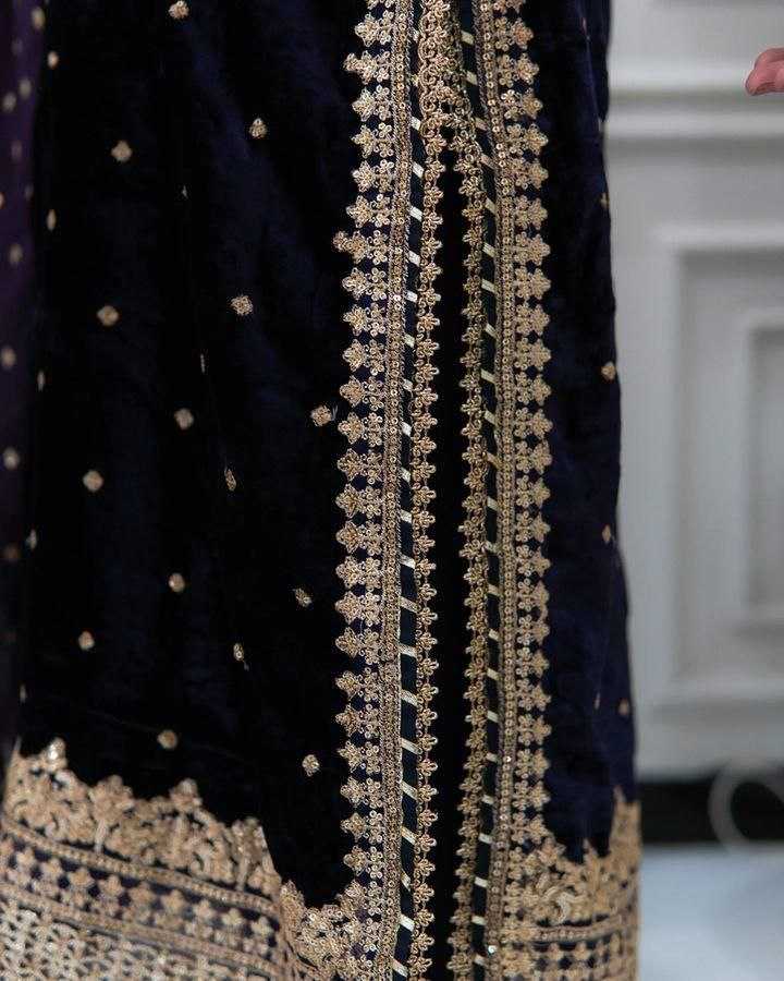 Ynf Velvet KESH158 6002 Gowns Wholesale Embroidery Gowns Velvet Gowns Gown With Dupatta Manufacturer