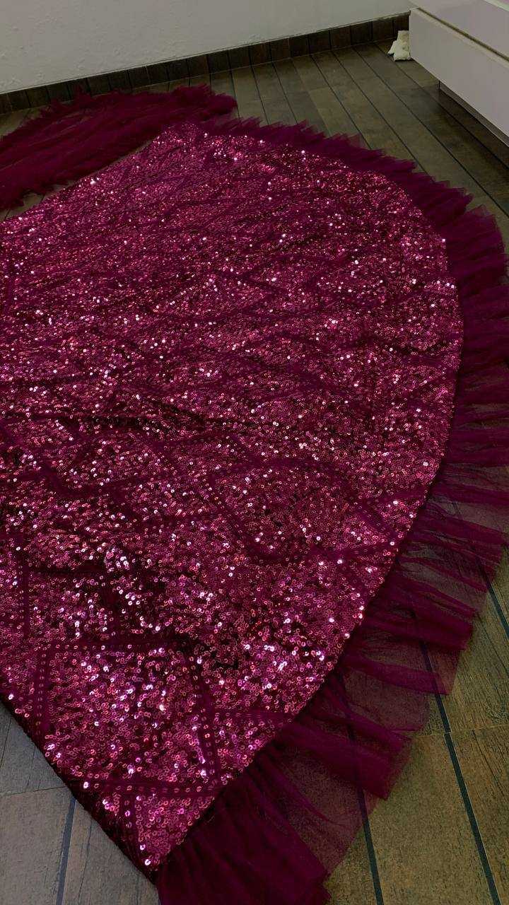 YNF VELVET KESH270 L167 LEHENGAS WHOLESALE VELVET SEQUINS & THREAD WORK LEHENGA MANUFACTURER 