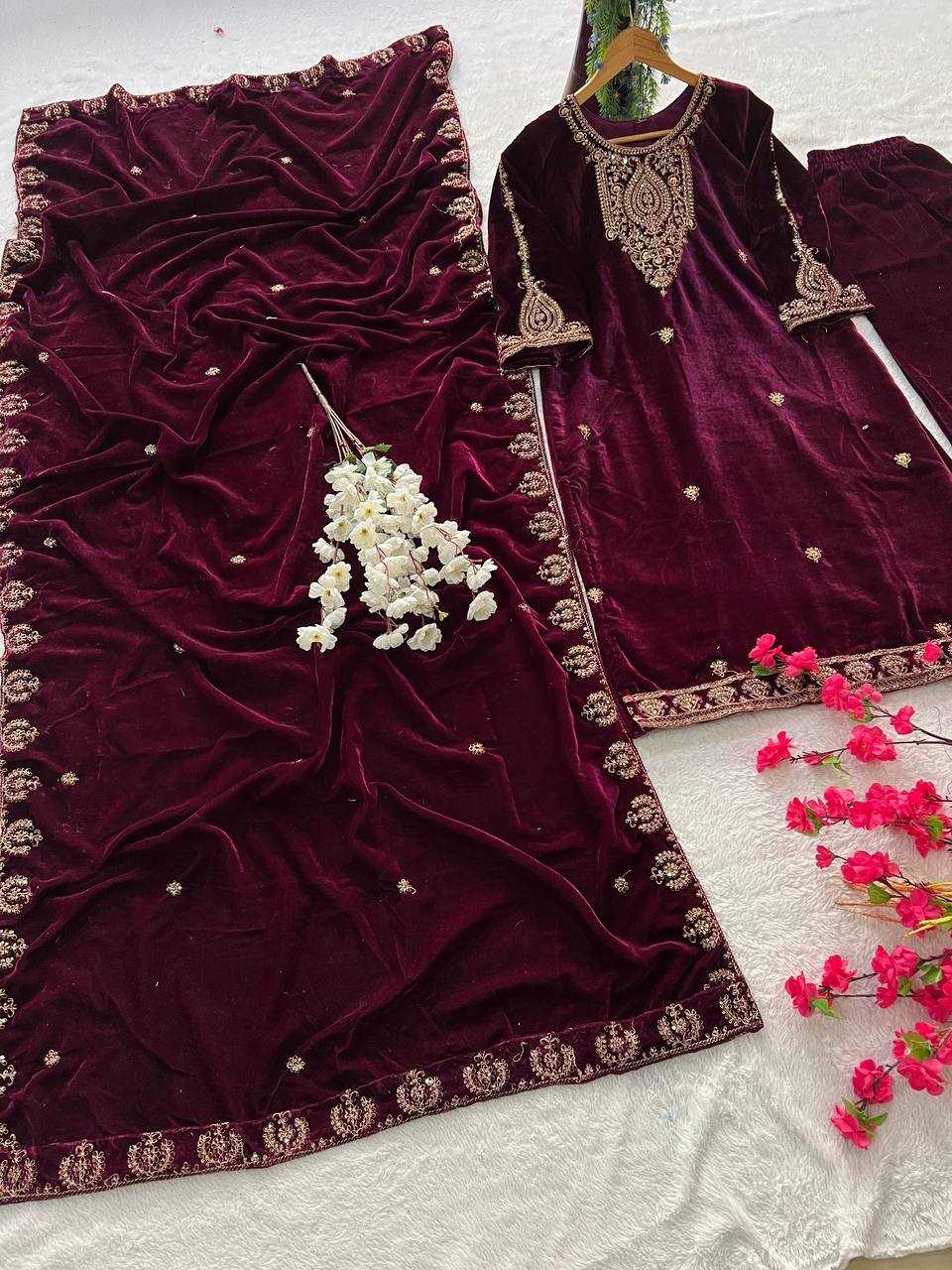 YNF VELVET  KESH399 3135 SUITS & DRESSES WHOLESAL EWEDDING EMBROIDERY  EID SUITS  MANUFACTURER